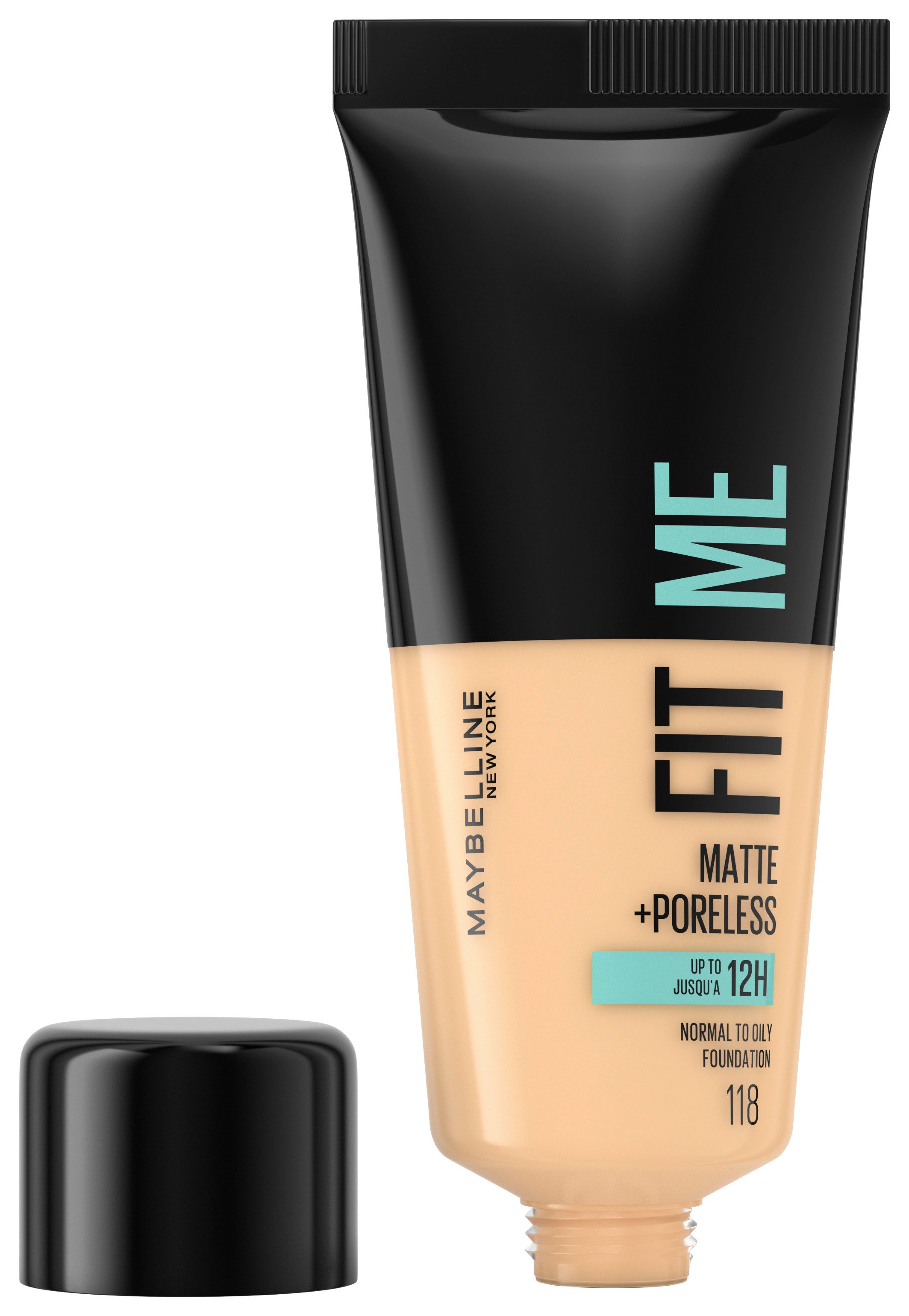 MAYBELLINE NEW YORK Foundation FIT ME! MATTE + PORELESS MAKE-UP, für einen natürlich mattierten Teint, leichte bis mittlere Deckkraft