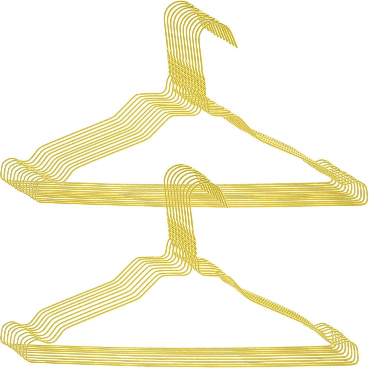 RSR Hangers Kleiderbügel Drahtbügel Metall Gelb einfarbig 40 cm, (50-tlg)