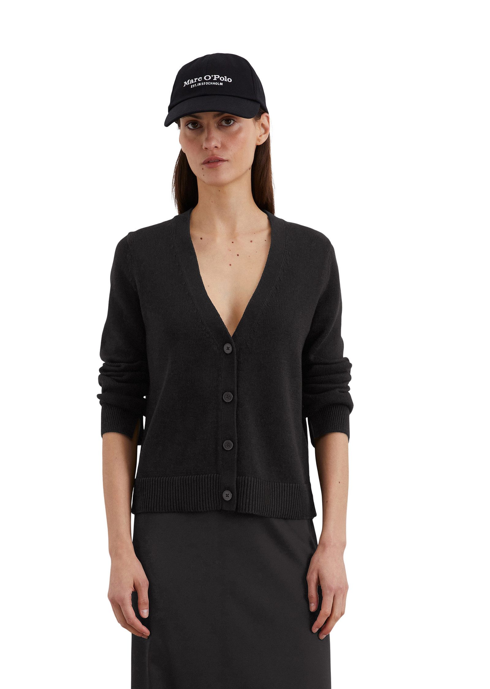 Cardigan aus Organic Cotton-Leinen-Mix