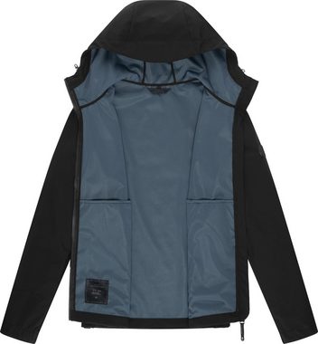 Ragwear Softshelljacke Shellwie Wasserdichte Herren Übergangsjacke mit Kapuze