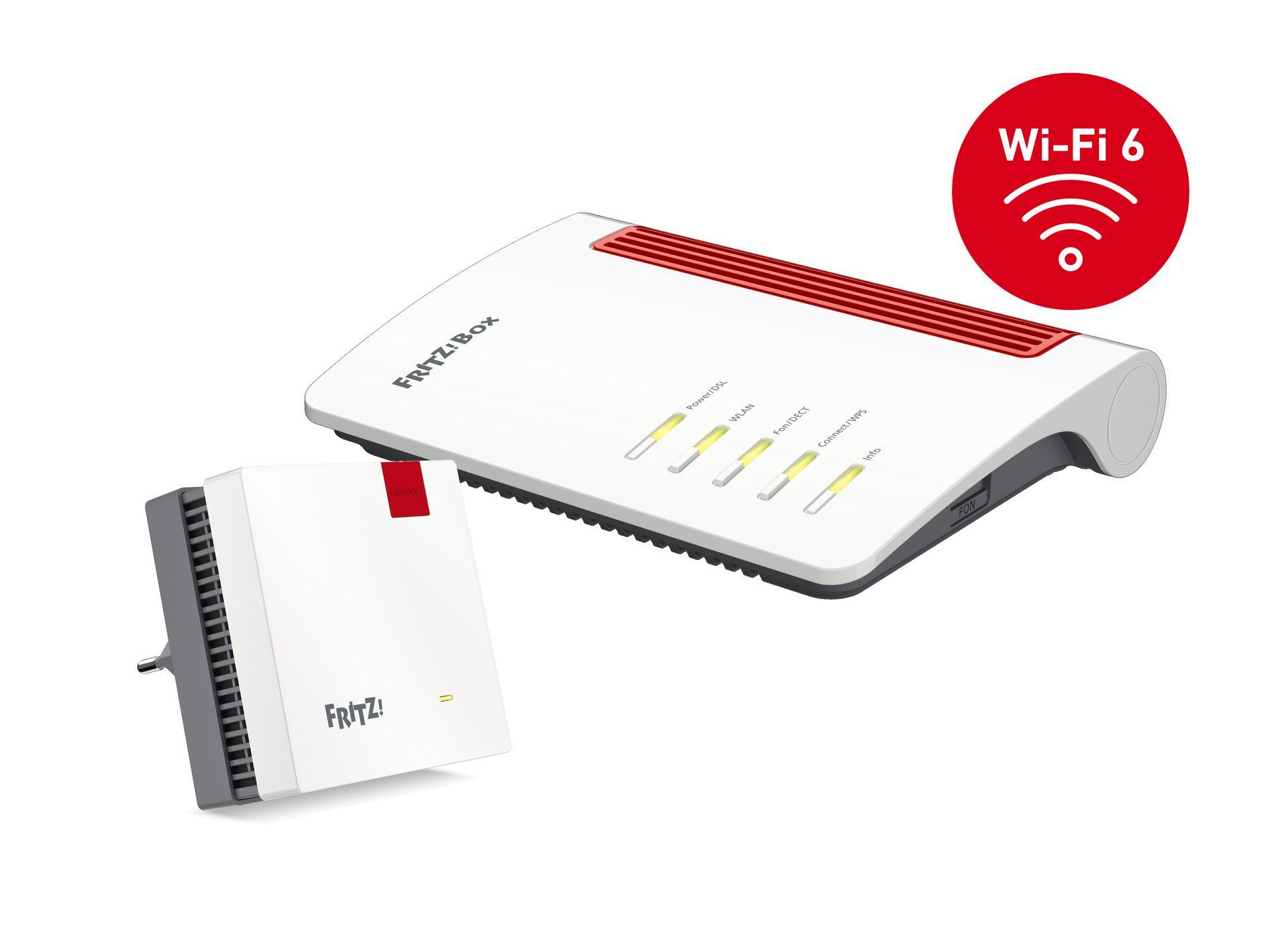 SET: FRITZ!Box 7530 AX + FRITZ!Repeater 1200 AX WLAN-Router