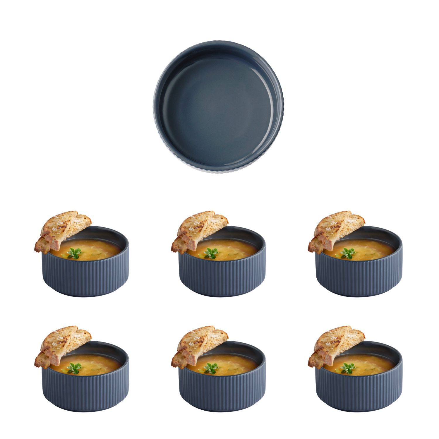 APS Schale THE GRID, Porzellan, (Set, 6-tlg), Porzellan, stapelbar