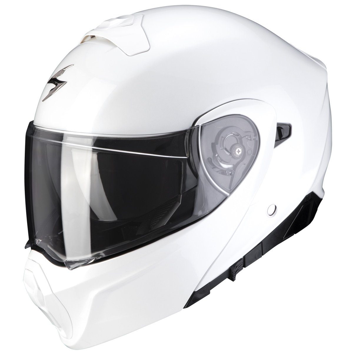 Scorpion Exo Motorradhelm Scorpion Exo-930 Solid Klapphelm Weiss (1er Set), klapphelm motorrad
