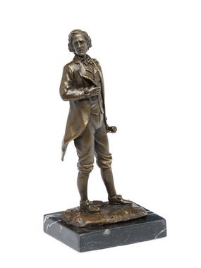 Aubaho Skulptur Bronzeskulptur Komponist Chopin Skulptur 20cm Statue Bronze Pianist