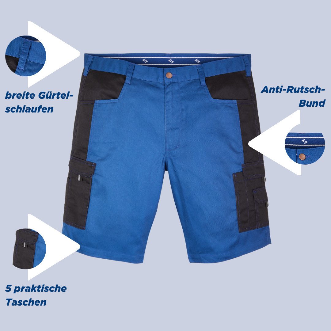 SCHEIBLER WORKWEAR Arbeitsshorts Gary mit Anti-Rutsch-Bund und Hammerschlau günstig online kaufen