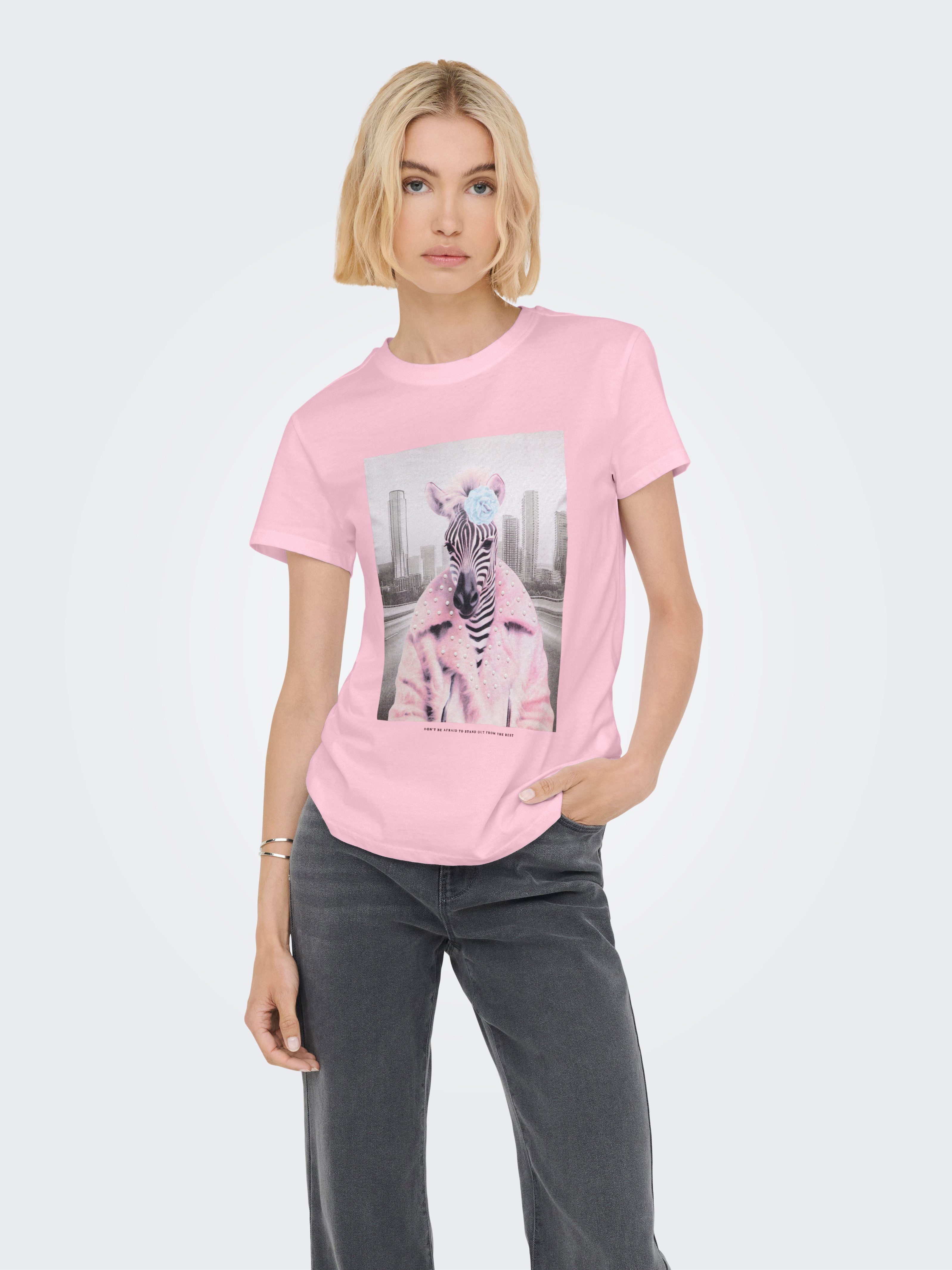 ONLY Kurzarmshirt ONLVIBE LIFE S/S GLASSES TOP BOX JRS Baumwolle, regular f günstig online kaufen