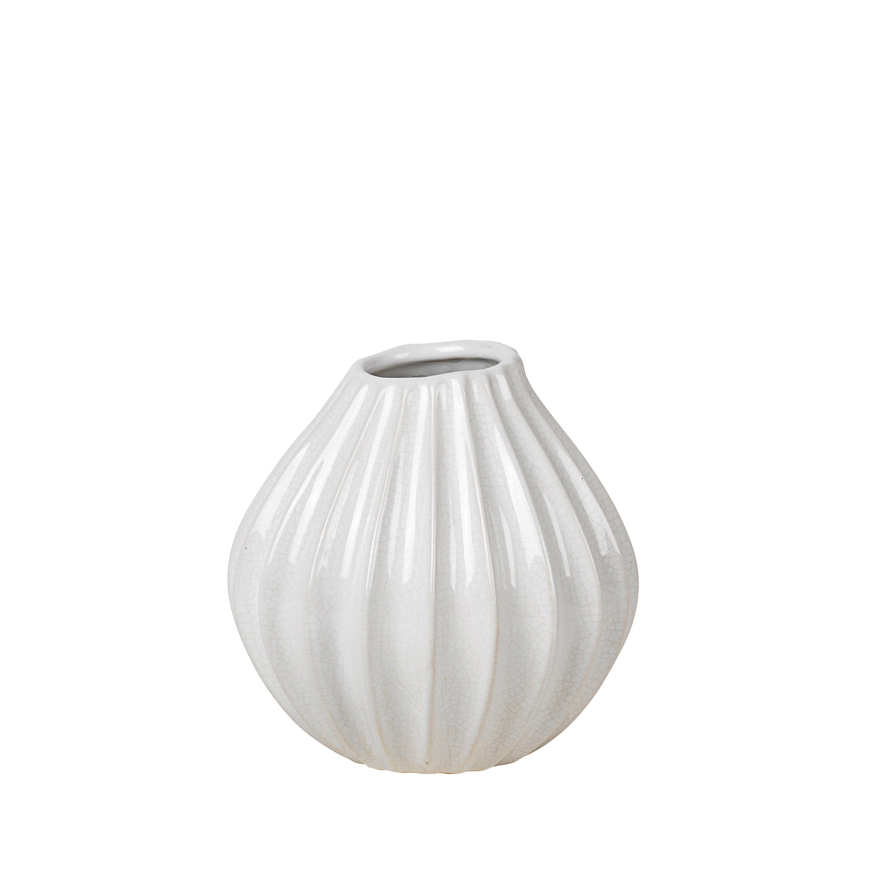 Broste Copenhagen Dekovase Broste Copenhagen VASE 'WIDE' S KERAMIK IVORY