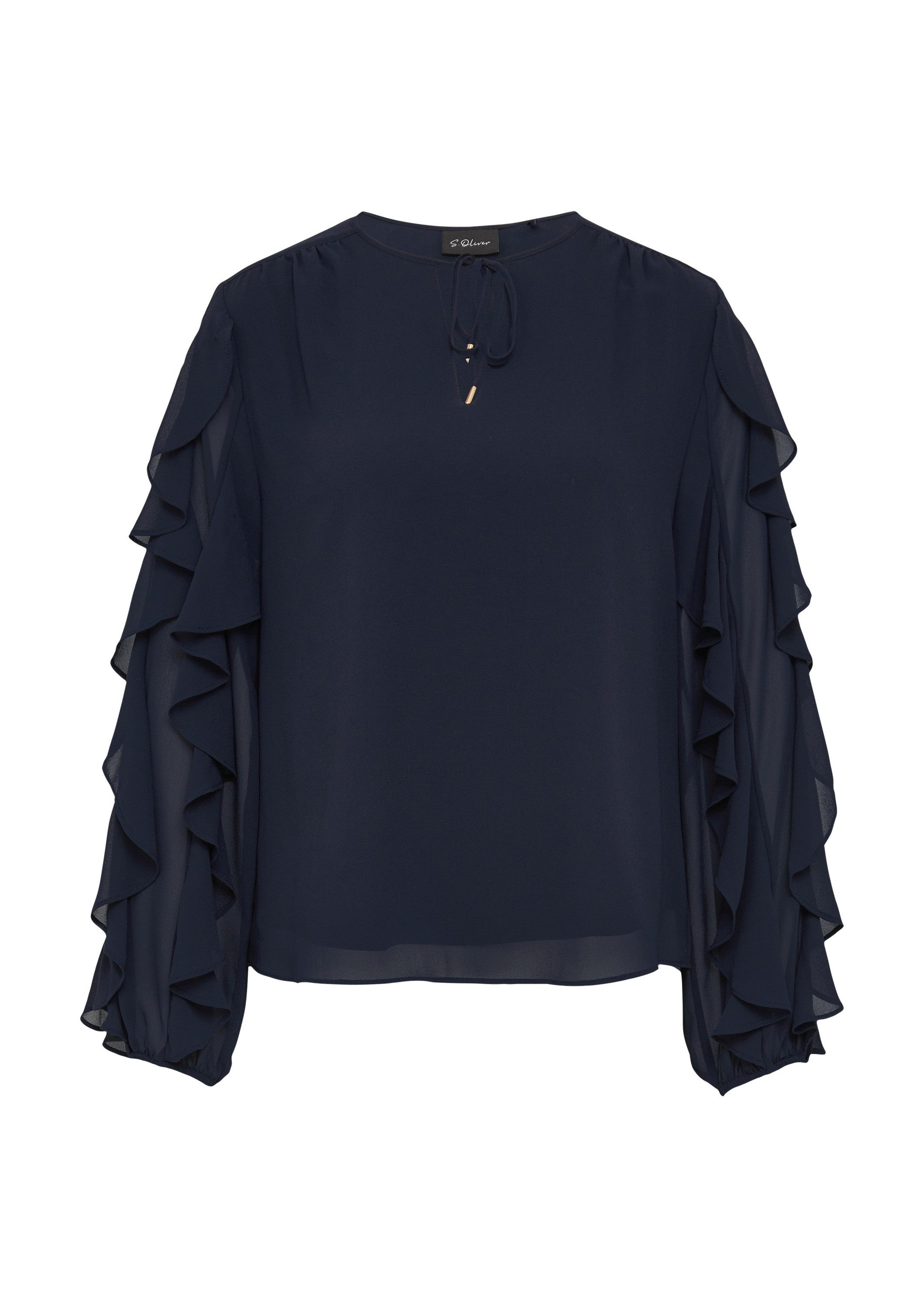 s.Oliver Langarmbluse Bluse Leichte Chiffonbluse mit günstig online kaufen