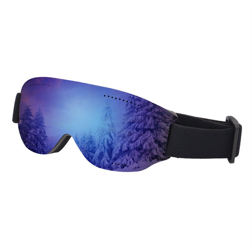 Rouemi Sportbrille und Frauen wind Skibrille Erwachsene schneesichere Skibrille,Männer Blau