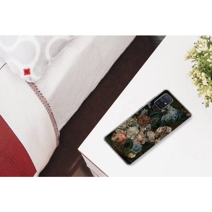 MuchoWow Handyhülle Stilleben mit Blumen - Gemälde von Cornelia van der Mijn Phone Case Handyhülle Samsung Galaxy A71 Silikon Schutzhülle CB11426
