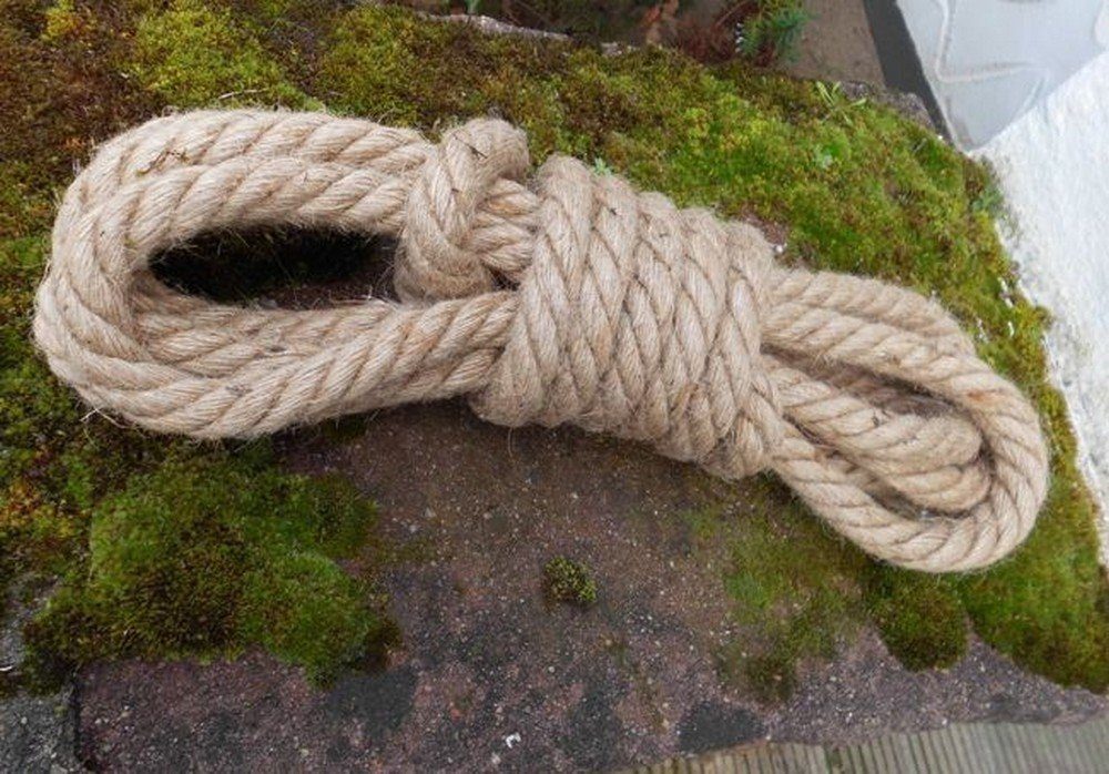 Deko-Impression Seil Dickes Tau Seil maritime Dekoration Jute Natur 20mm x 6 Meter (1-tlg)