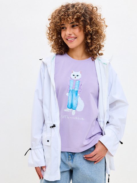 CAT by maniita lacitta Kurzarmshirt T-Shirt WALKING CAT (1-tlg) mit Katzen günstig online kaufen