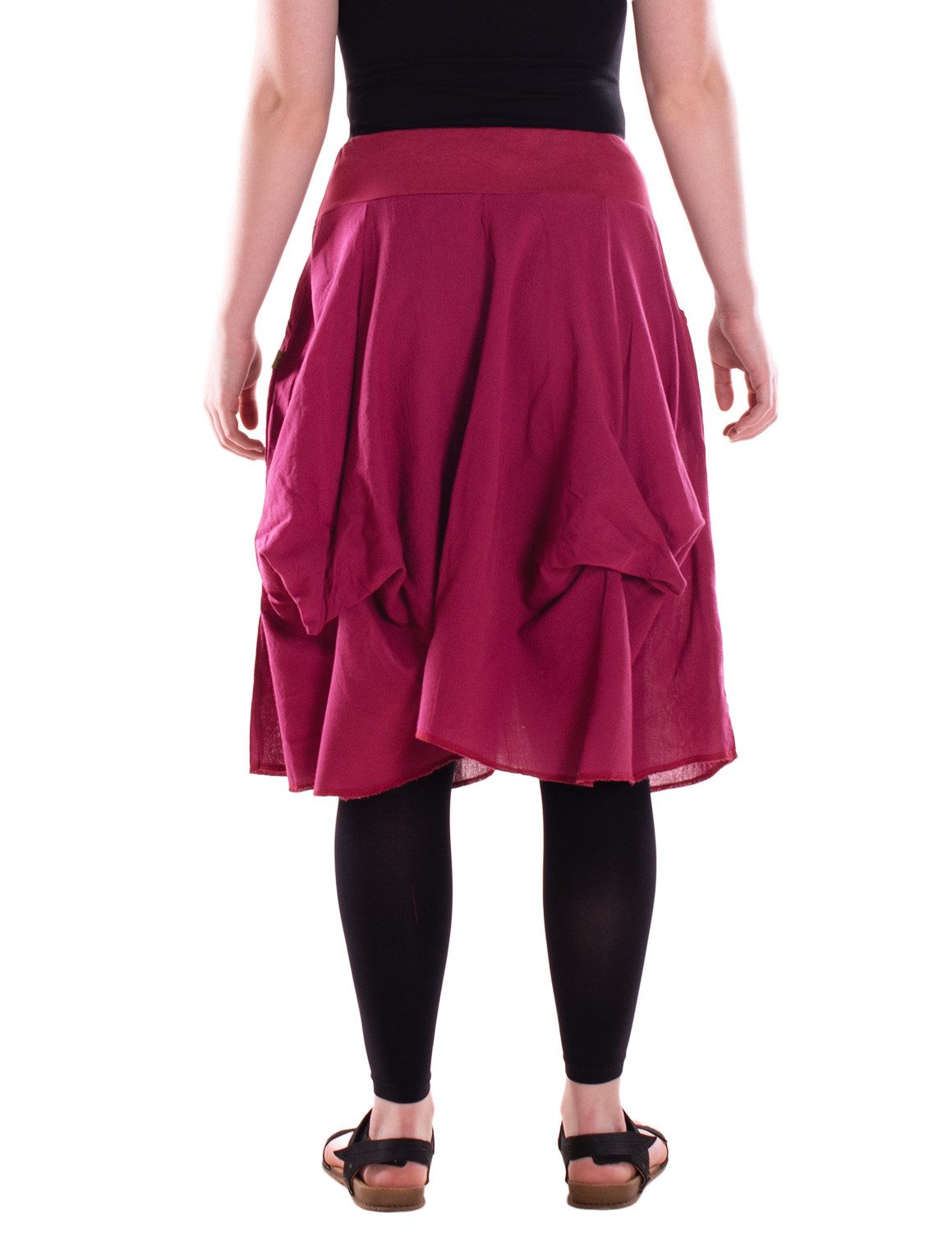 Vishes Sommerrock Damen knielanger Rock Baumwolle günstig online kaufen