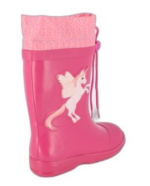 Beck Gummistiefel Unicorn Gummistiefel (wasserdichter, schmaler Einhorn-Stiefel, für trockene Füße bei Regenwetter) herausnehmbare Innensohle, weicher flexiber Naturkautschuk