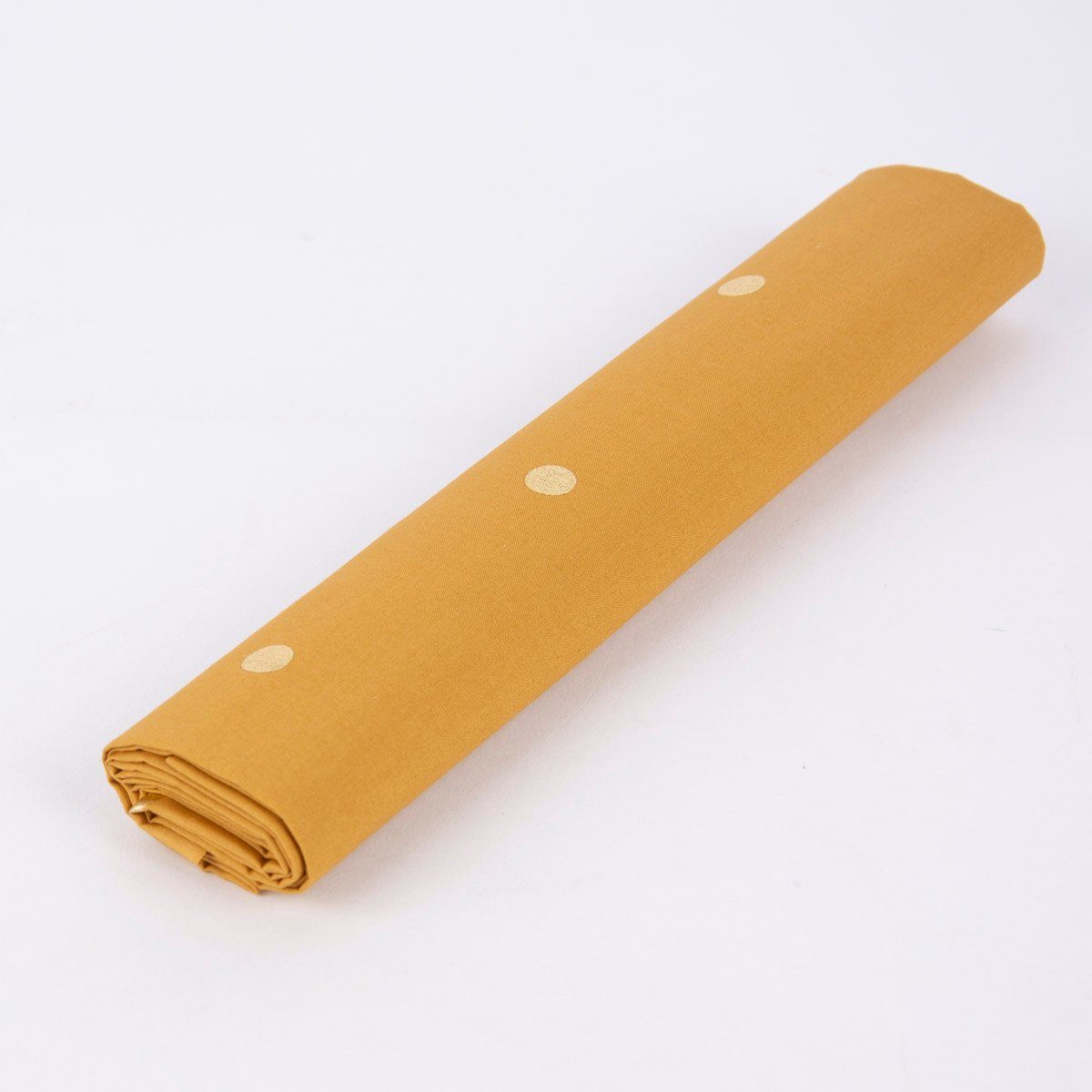 Rico Design Stoff Baumwollstoff Rico Design Nature Matters Punkte senf gelb gold 50x140c, allergikergeeignet,atmungsaktiv,pflegeleicht