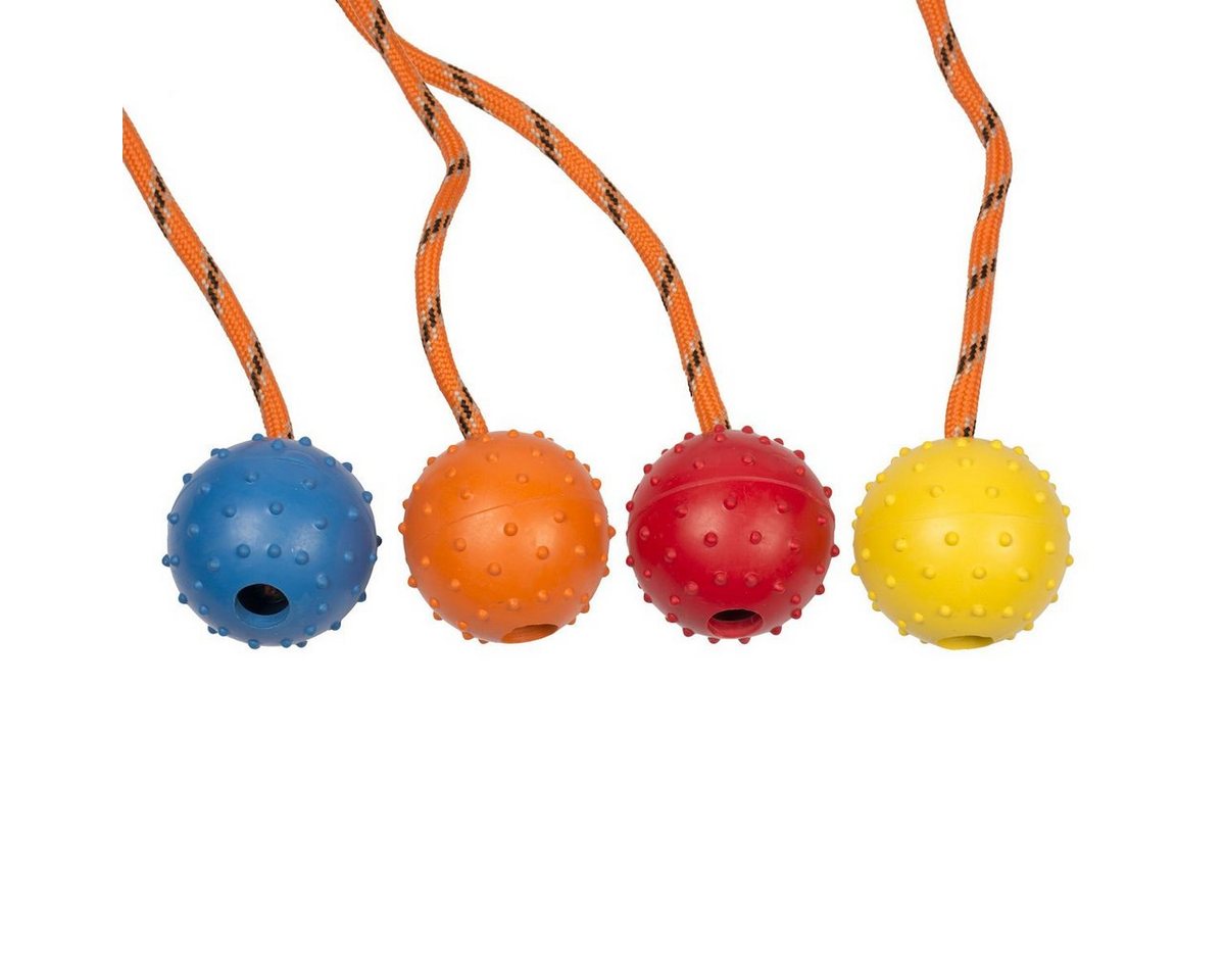 Thumbnail - DUVO+ Outdoor-Spielzeug Dental Ball mit Noppen und Seil, Gummi