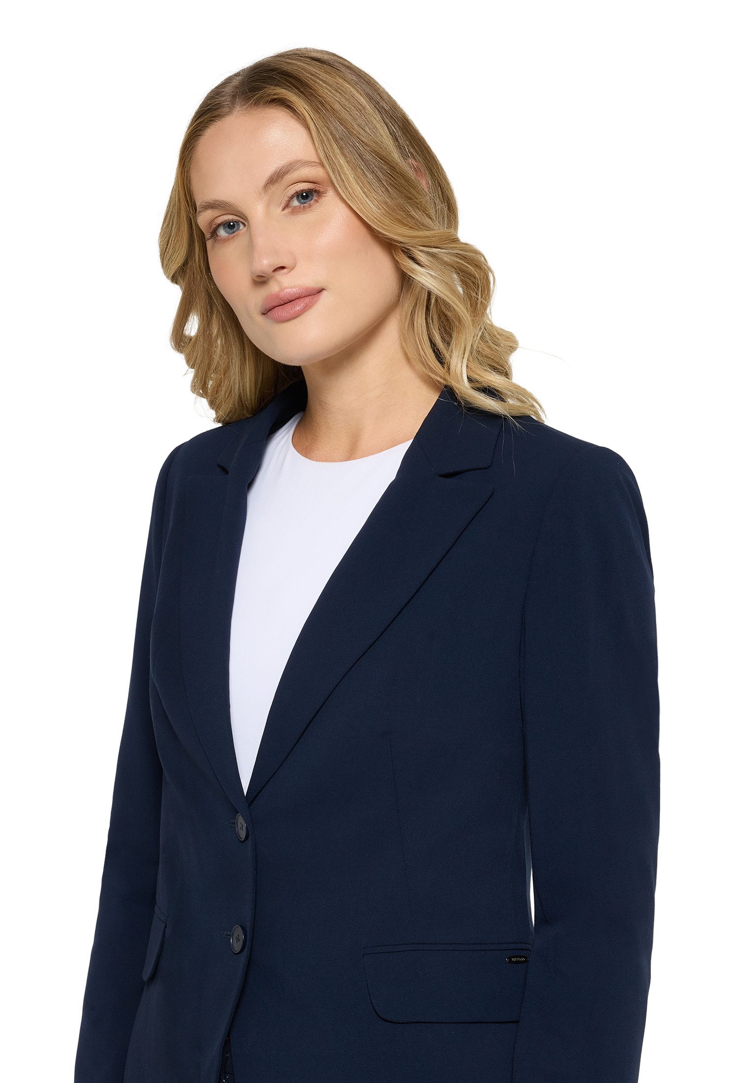 Betty&Co Longblazer Damen mit Taschen Druckfutter