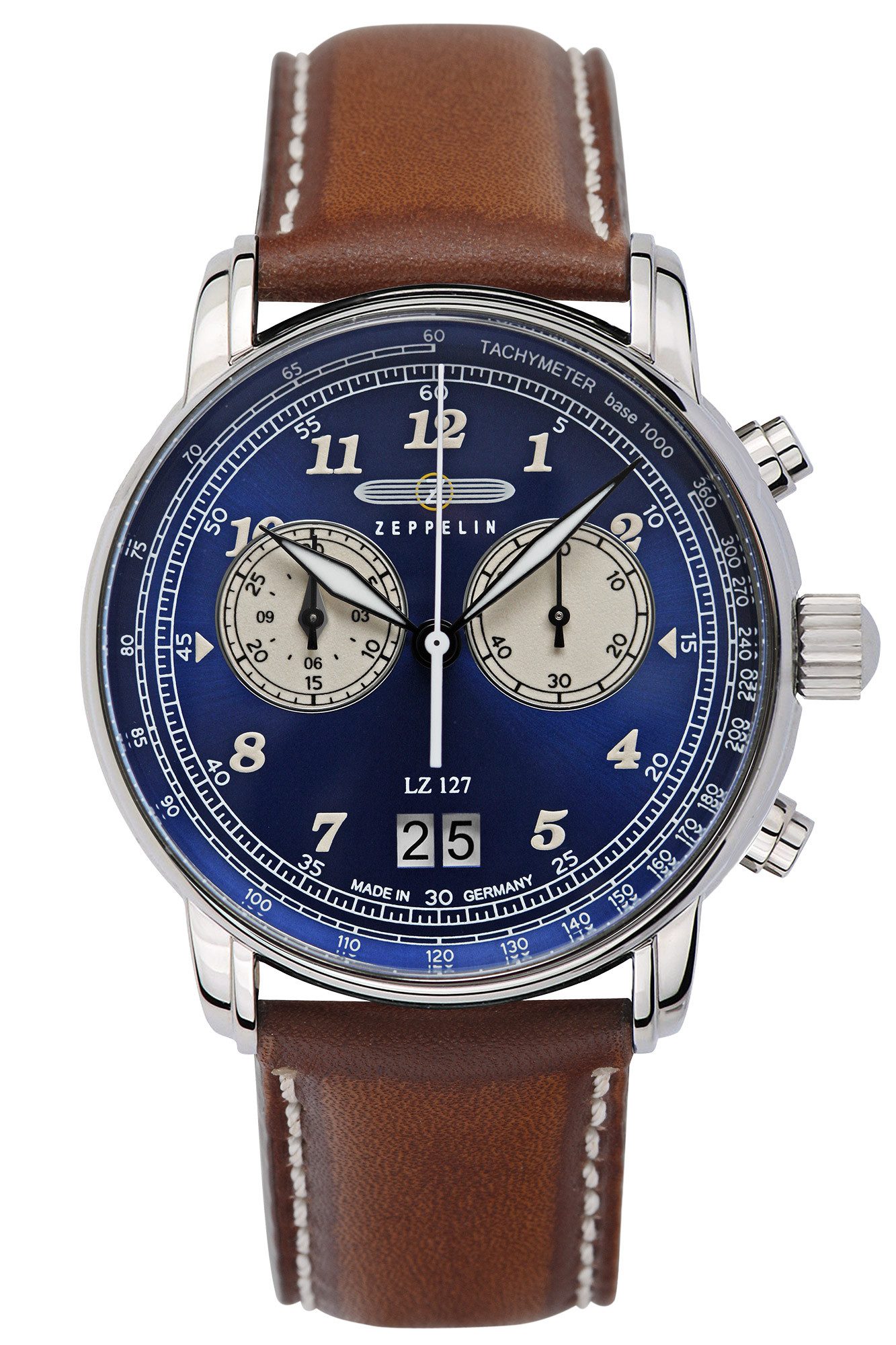 ZEPPELIN Quarzuhr Chronograph LZ 127 Braun/Blau
