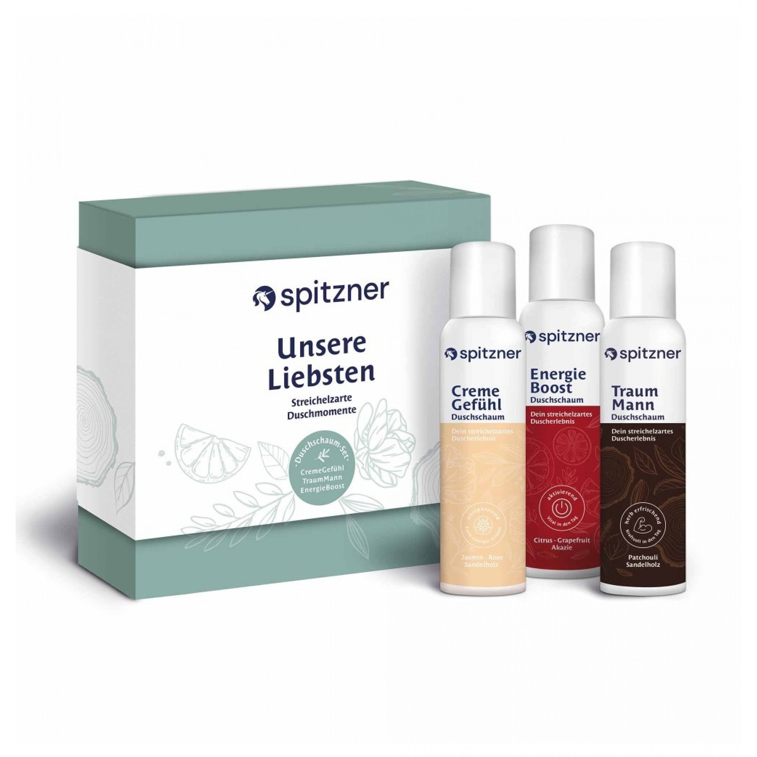 Sauna-Aufgussset Spitzner Duschschaum Geschenkset Unsere Liebsten mit Geschenkbox