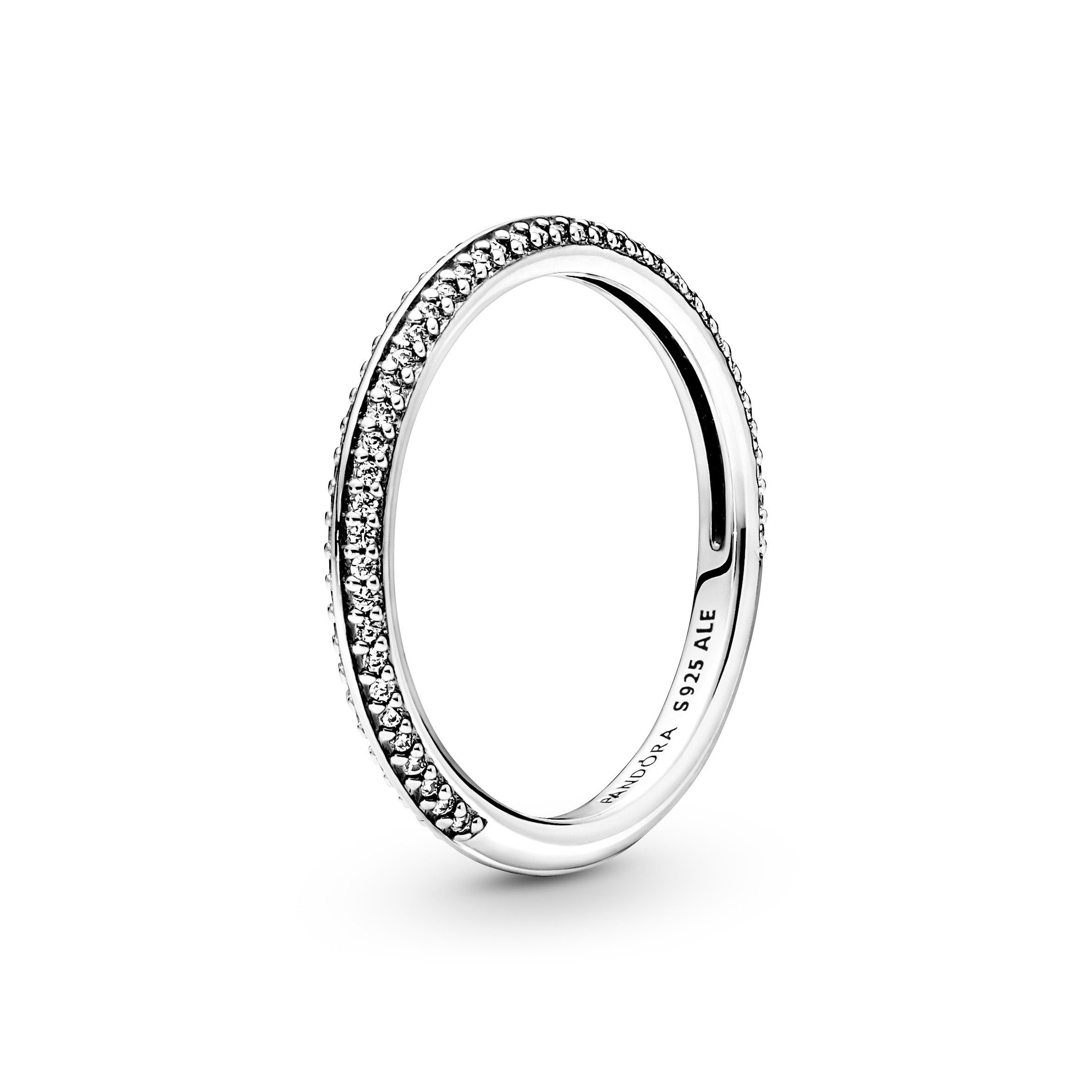 Pandora Fingerring Sterling silver ring with clear cubic zirconia