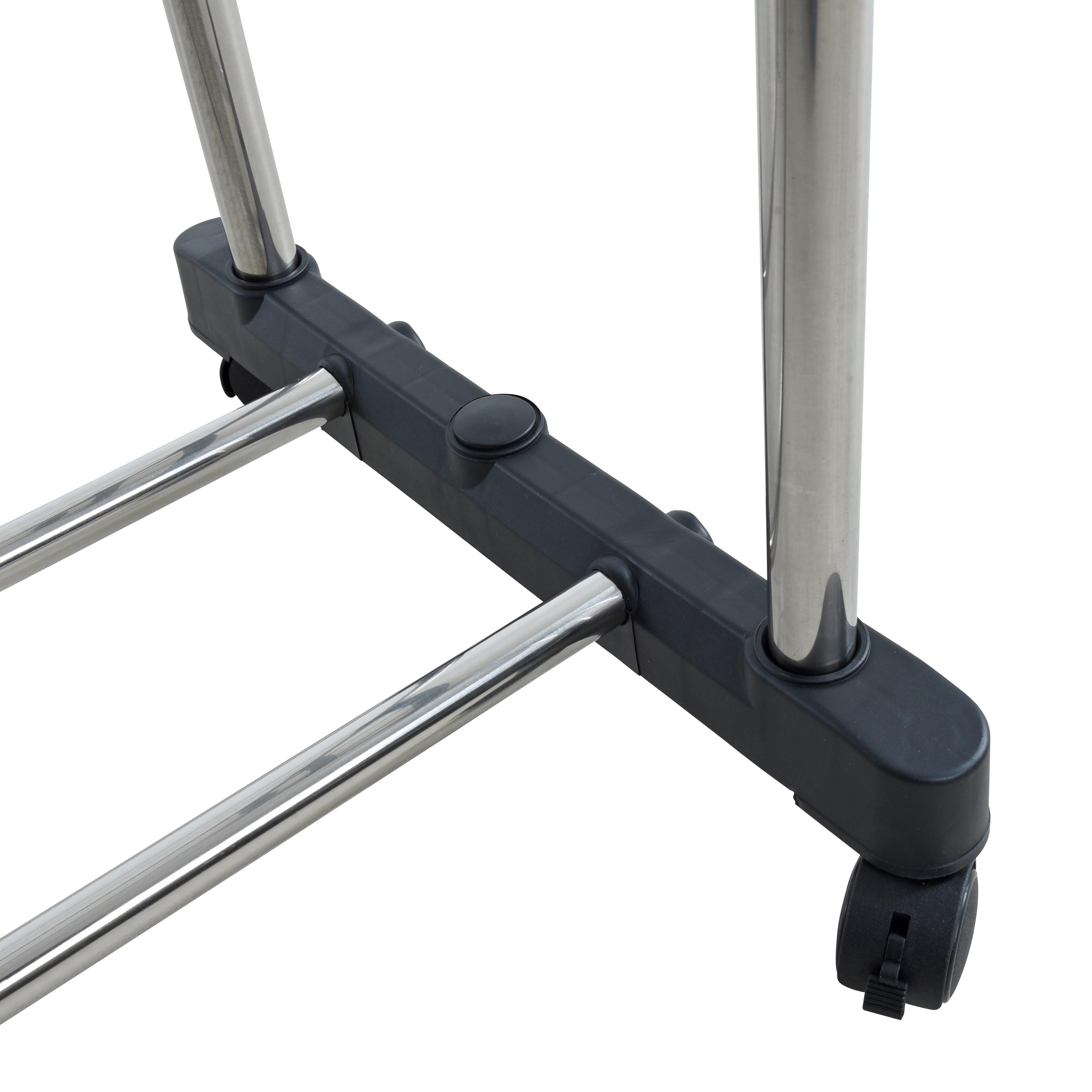ESTEXO Garderobenständer Kleiderständer Wäscheständer 80-150 cm Breite Rollenständer – Bild 4 von 5