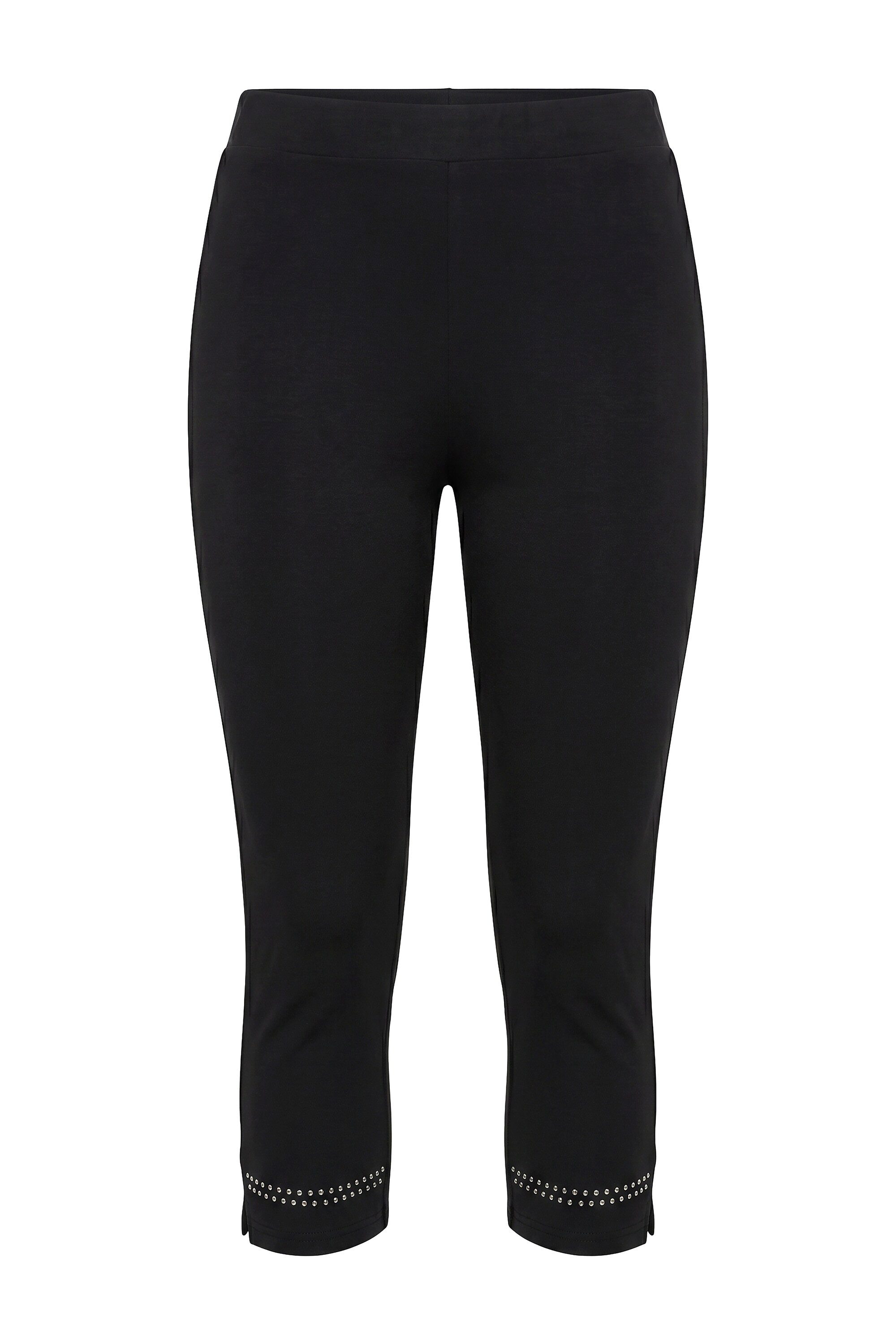 Angel of Style Leggings Capri-Leggings schmale Passform Ziernieten am Saum