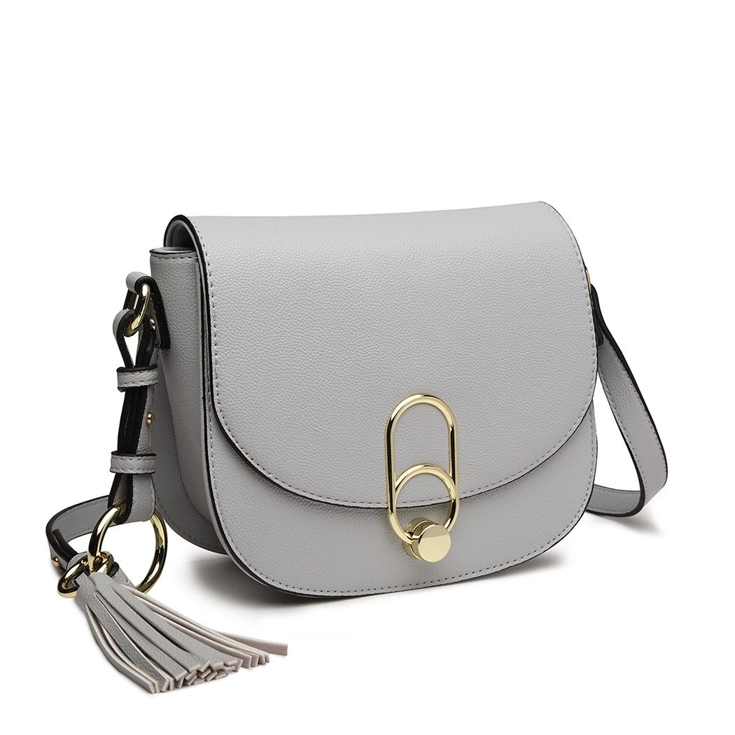 Miss Lulu Umhängetasche Schultertasche Damen Cross Body Bag Modern Mit Reißverschluss