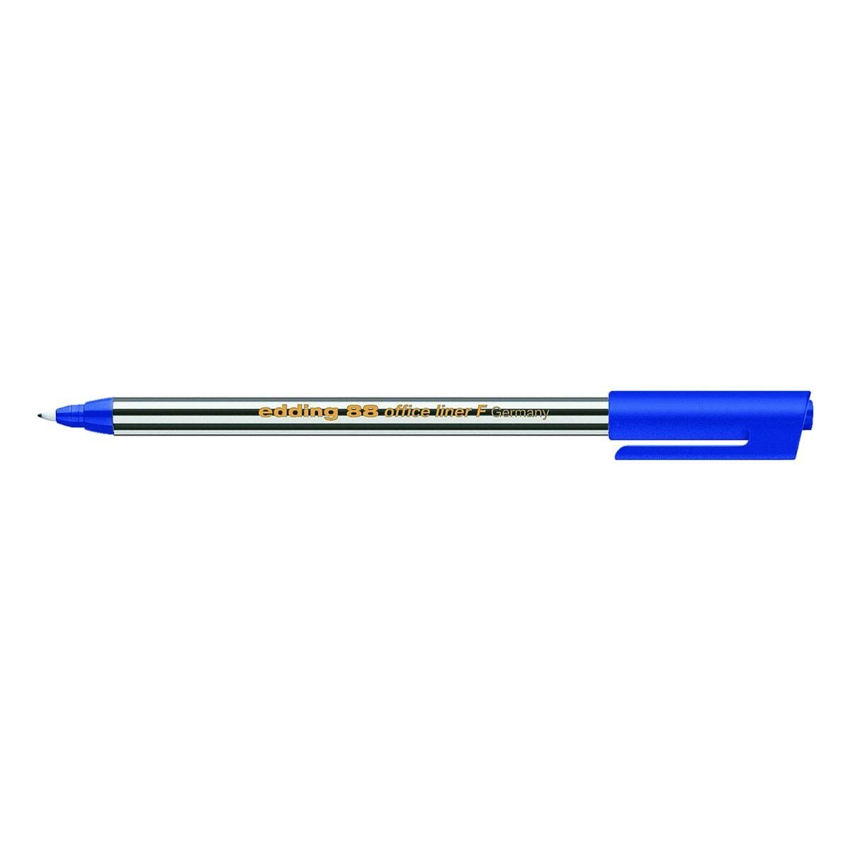 Strichstärke 0,6 mm 88 F, Fineliner blau edding
