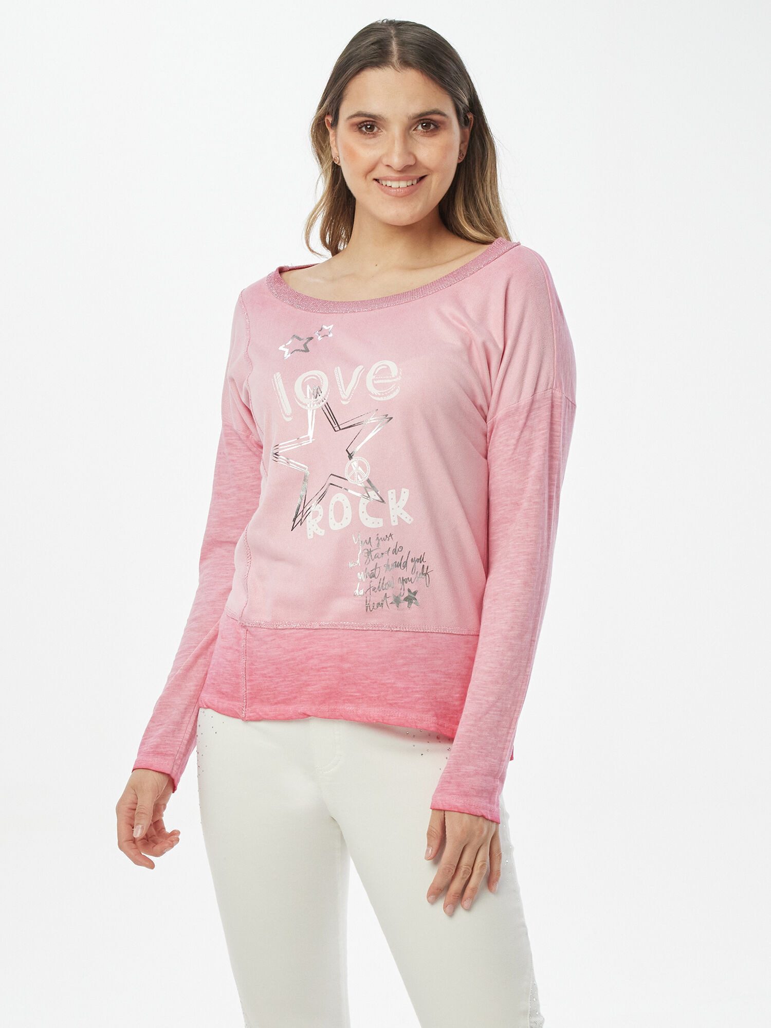 Body Needs Langarmshirt Blusenshirt Figurumspielend im günstig online kaufen