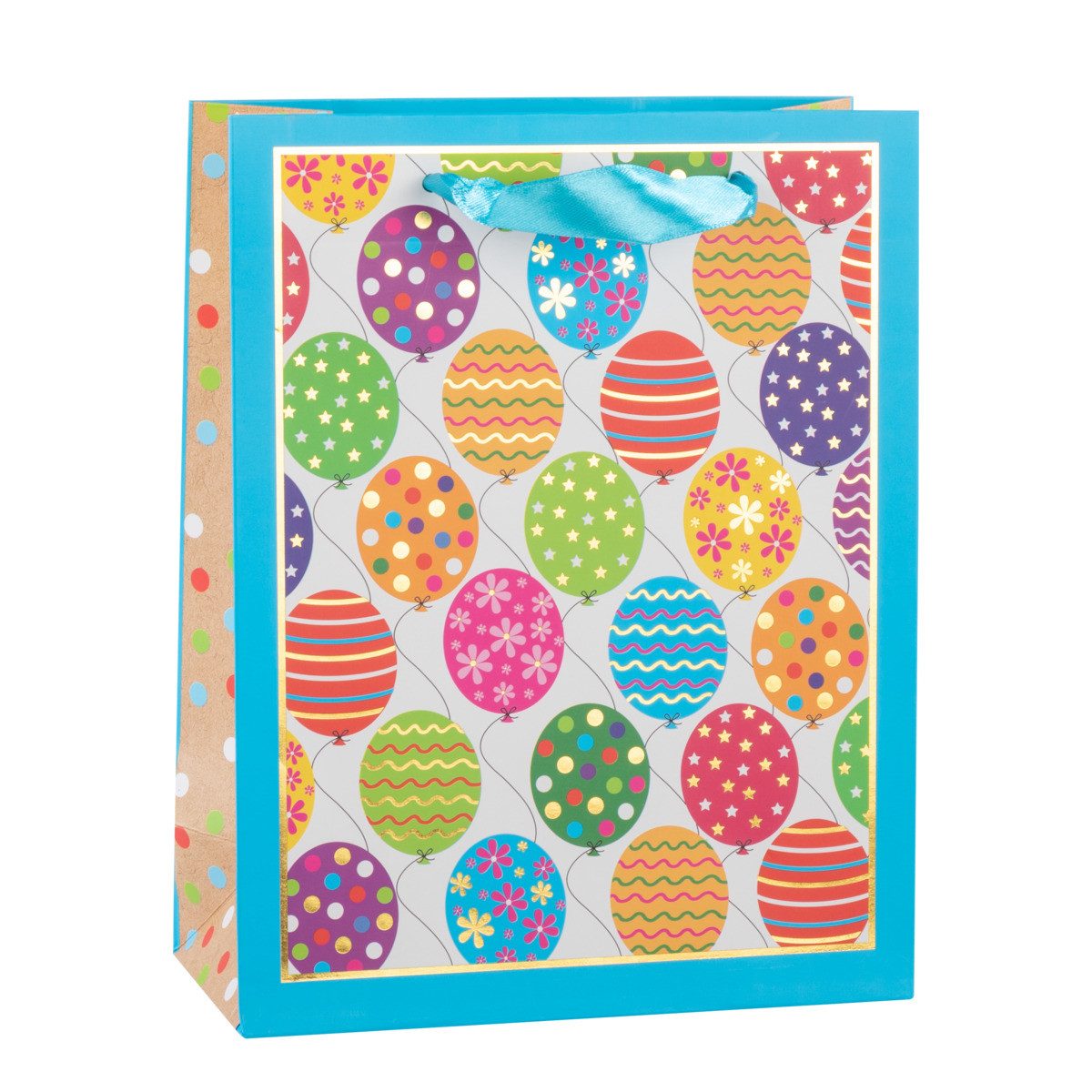 Idena Tragetasche Geschenktasche - Geburtstag, Ballon, 18 x 23 x 8 cm, 210g/m²