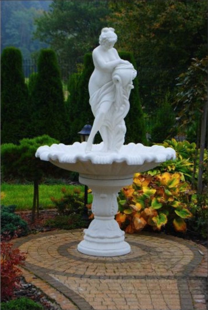 JVmoebel Gartenbrunnen Handgefertigter Zierbrunnen aus Stein für den Garten, Made in Europa