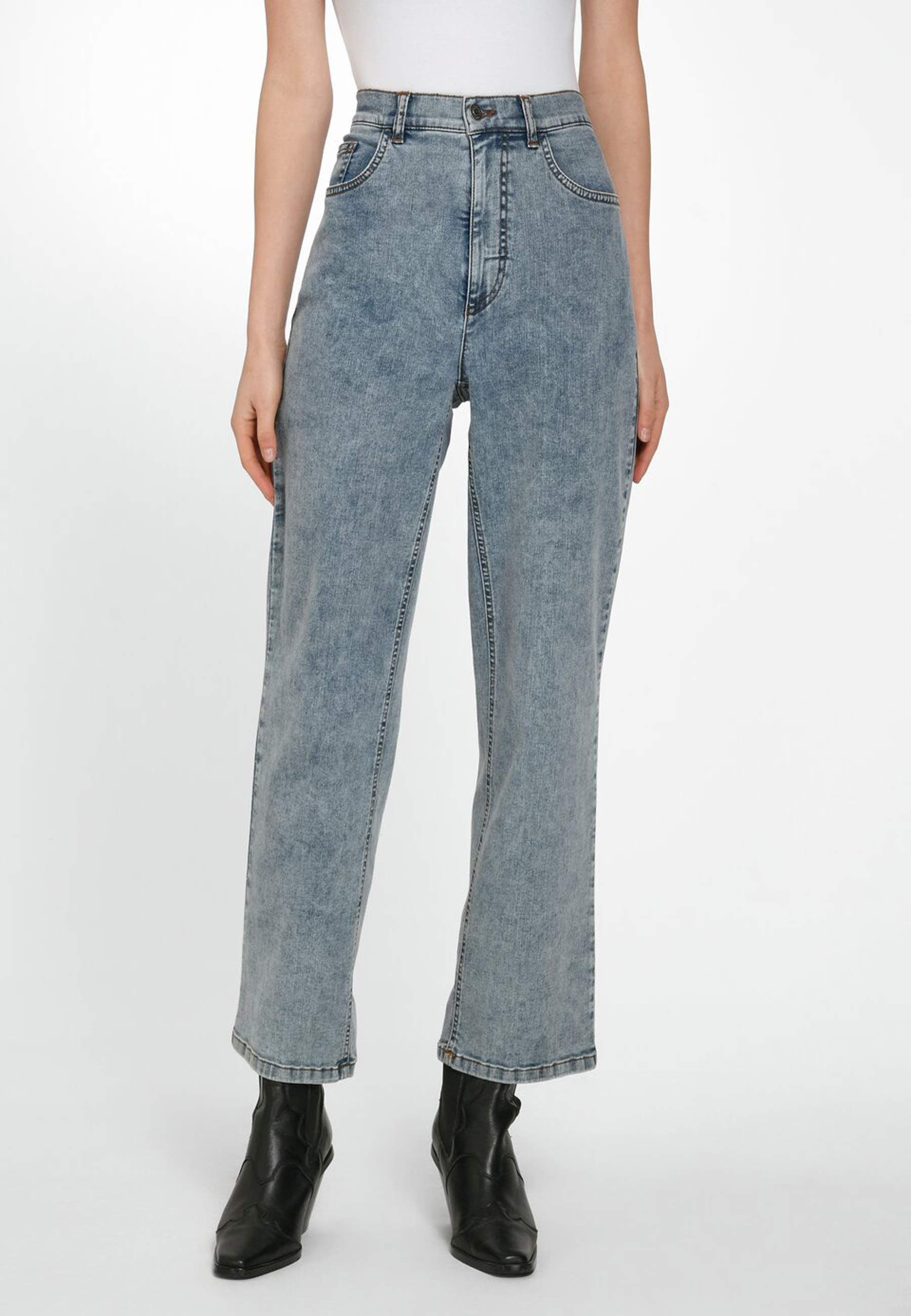 WALL London 5-Pocket-Jeans Cotton mit modernem Design hellblau