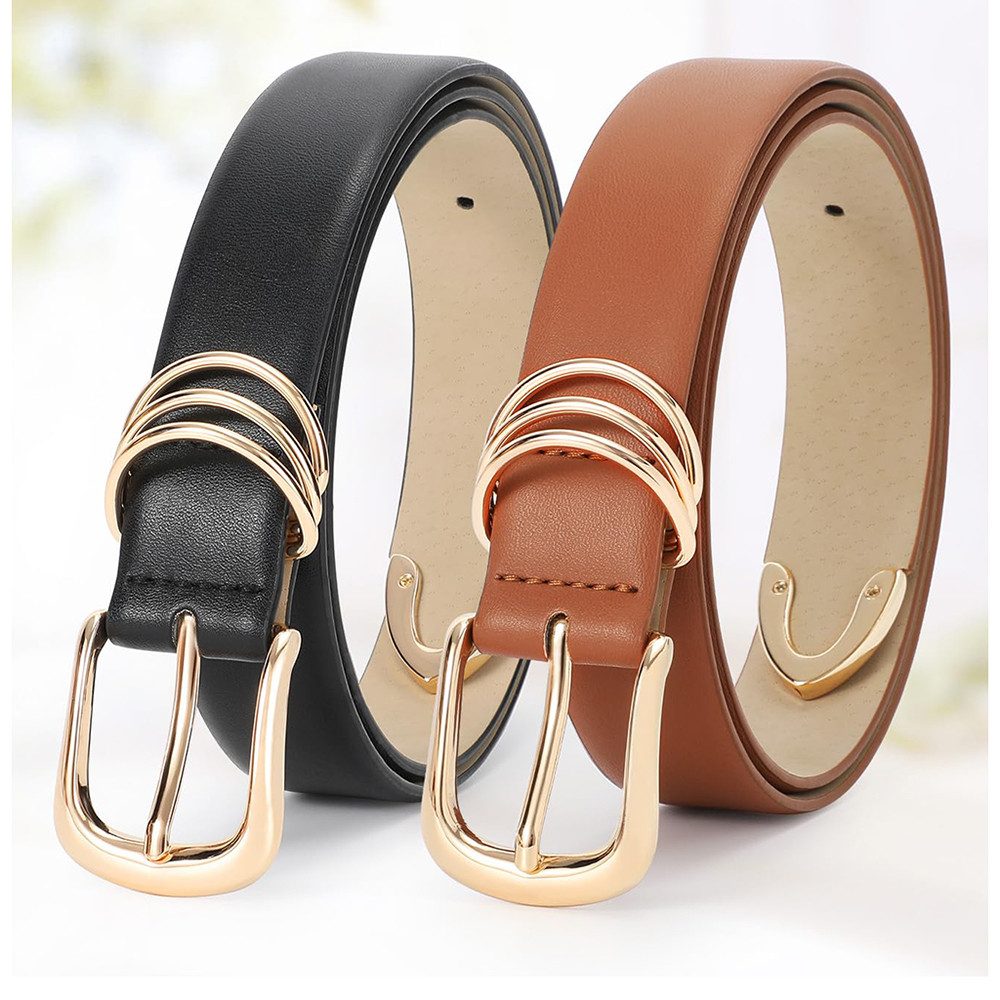 Coonoor Taillengürtel Goldschnalle Damen Ledergürtel Damen günstig online kaufen