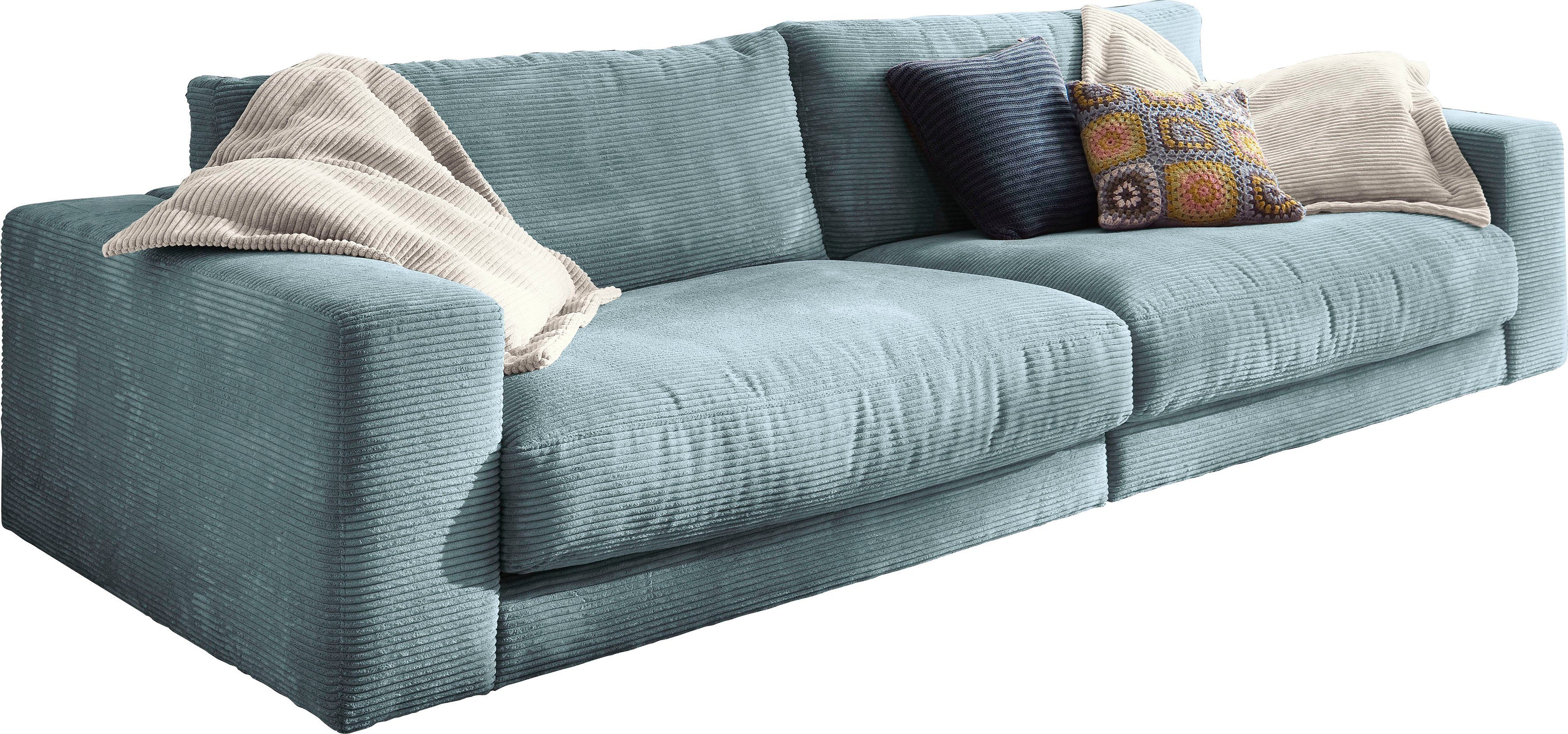 und Big-Sofa 3C Zeitloses Fein- in stylisches Enisa, Candy Breitcord Loungemöbel, und