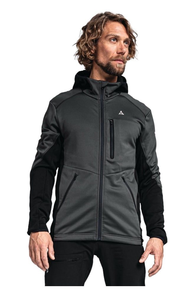 Fleecejacke Lodron Hoody (4-Wege-Stretch, schnell trocknend, warm) dunkelgrau