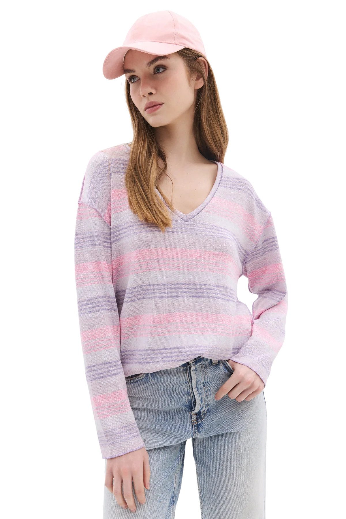 No Matter What Blusentop Bluse mit V-Ausschnitt