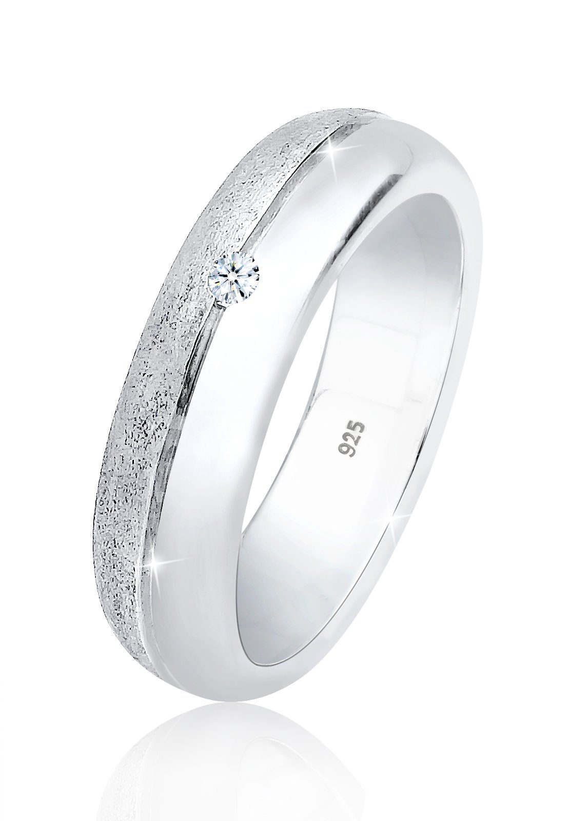 Elli DIAMONDS Verlobungsring Basic Bandring Diamant (0.03 ct) 925 Silber günstig online kaufen