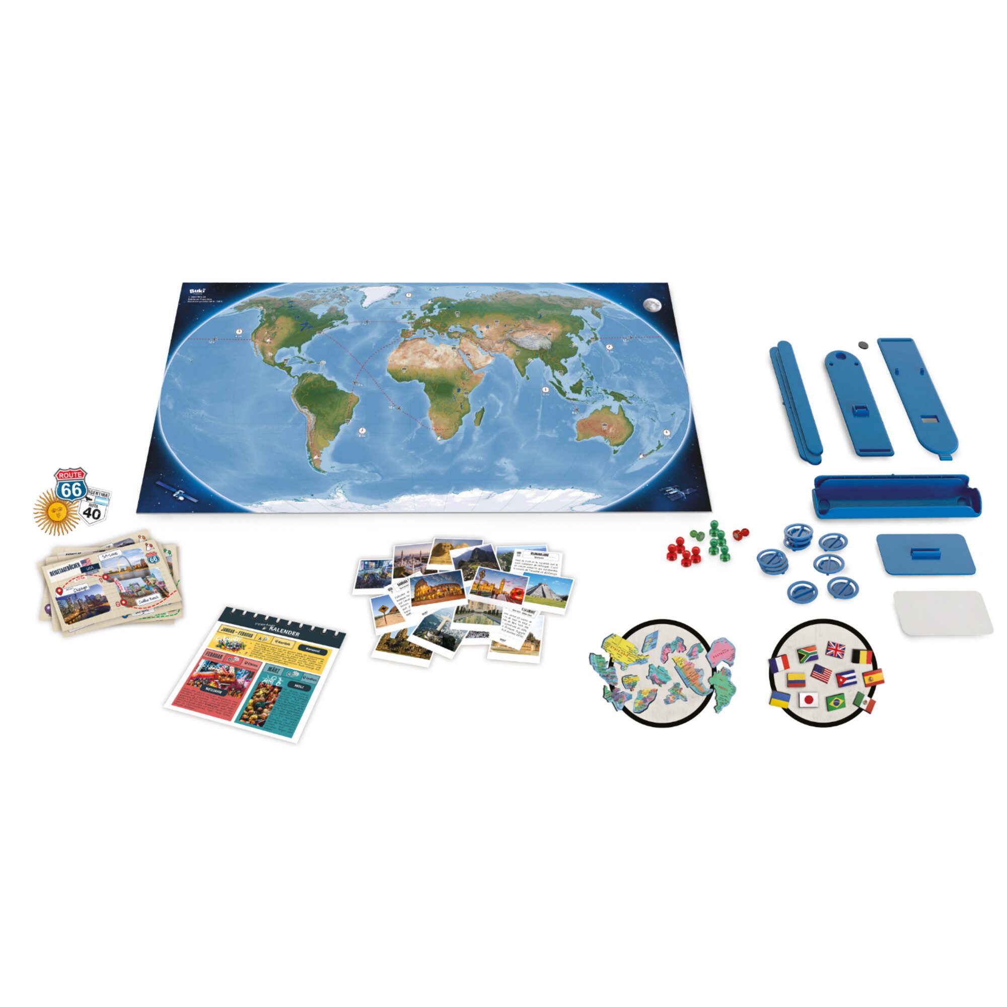 Buki Wandbild Buki Kinderkarte Magnetische Weltkarte (70x38cm)