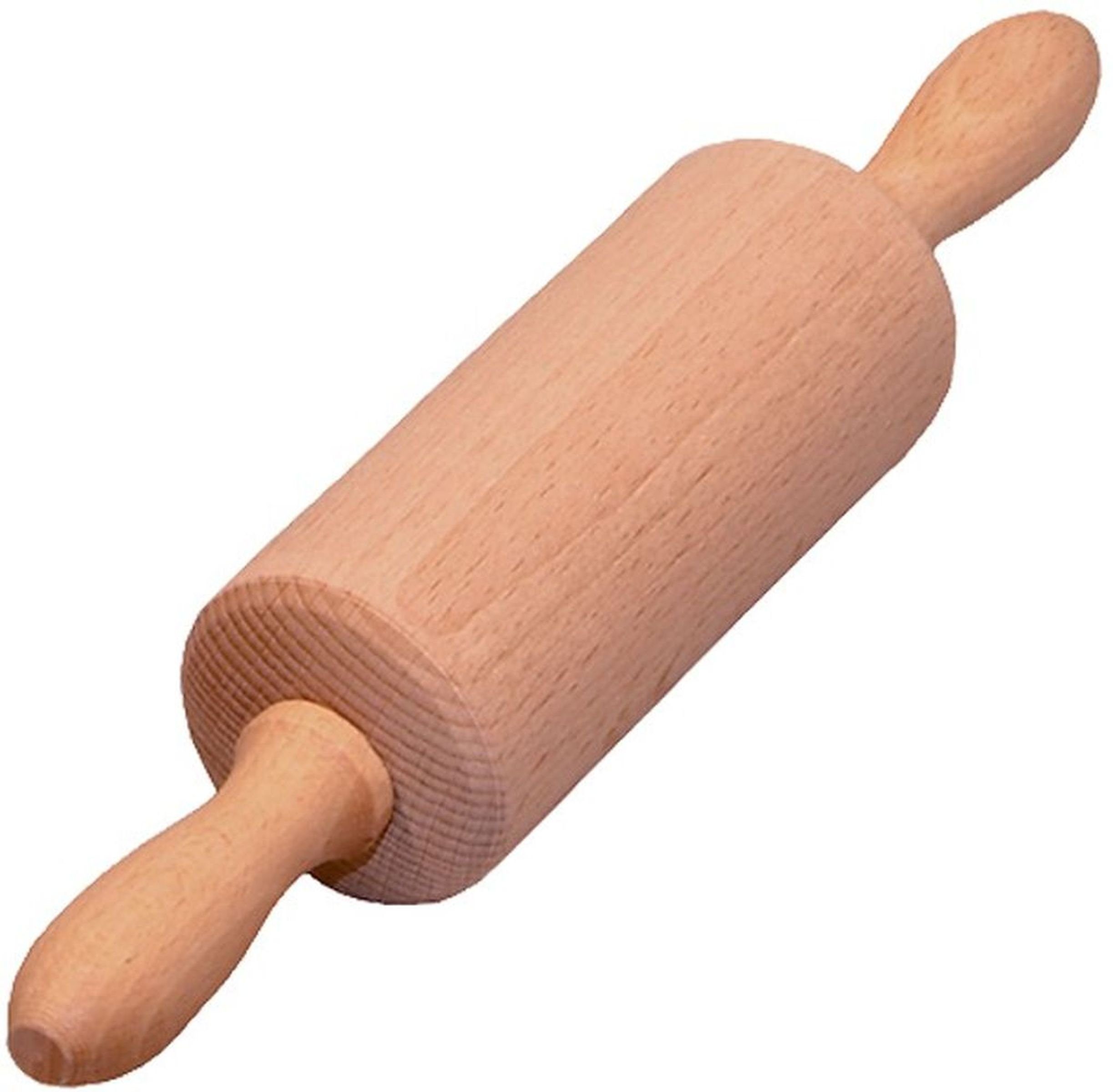 Gravidus Nudelholz Teigrolle Nudelholz aus Holz mit Holzachse 25,5x4cm