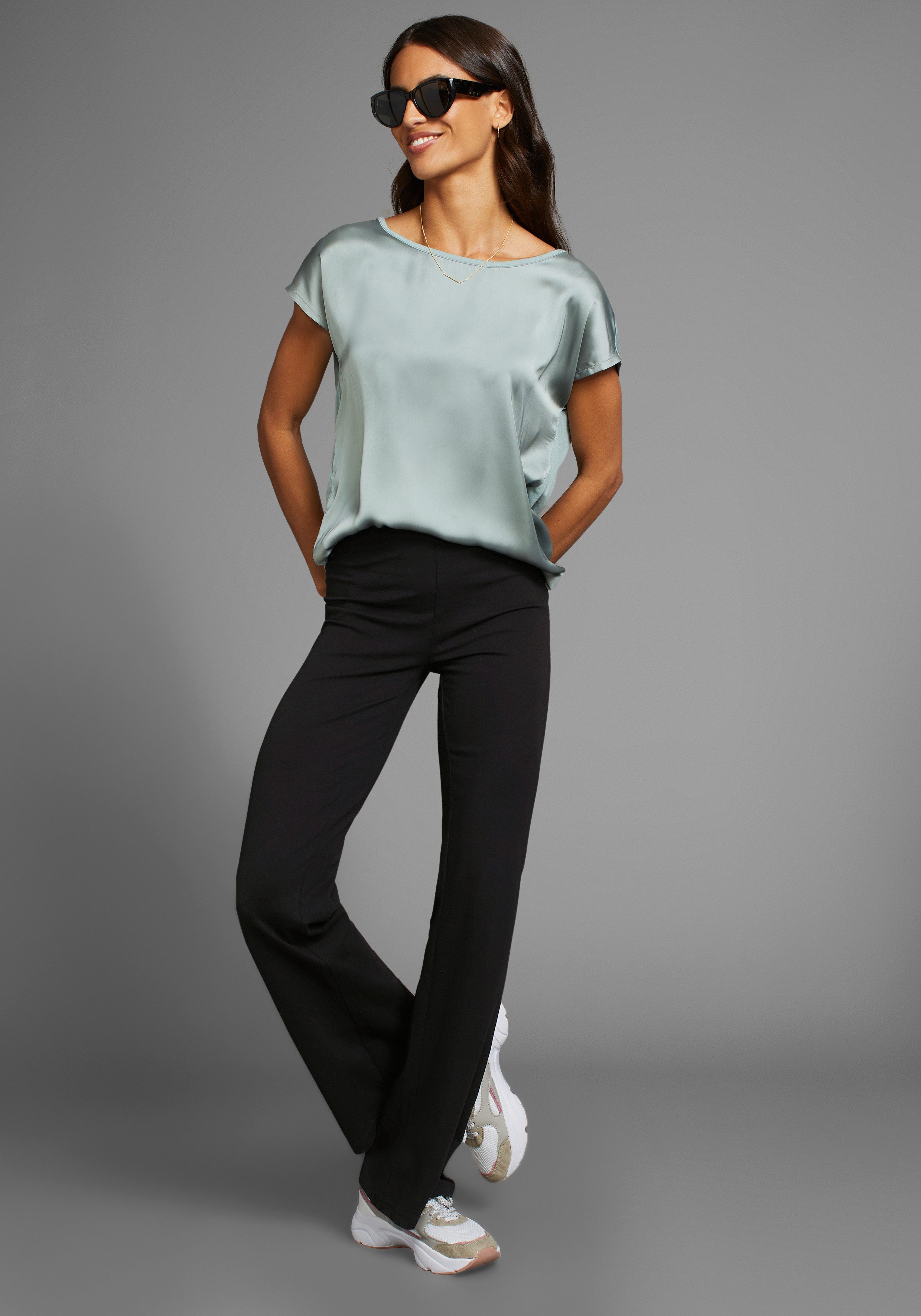 Laura Scott Shirtbluse aus Satin und günstig online kaufen
