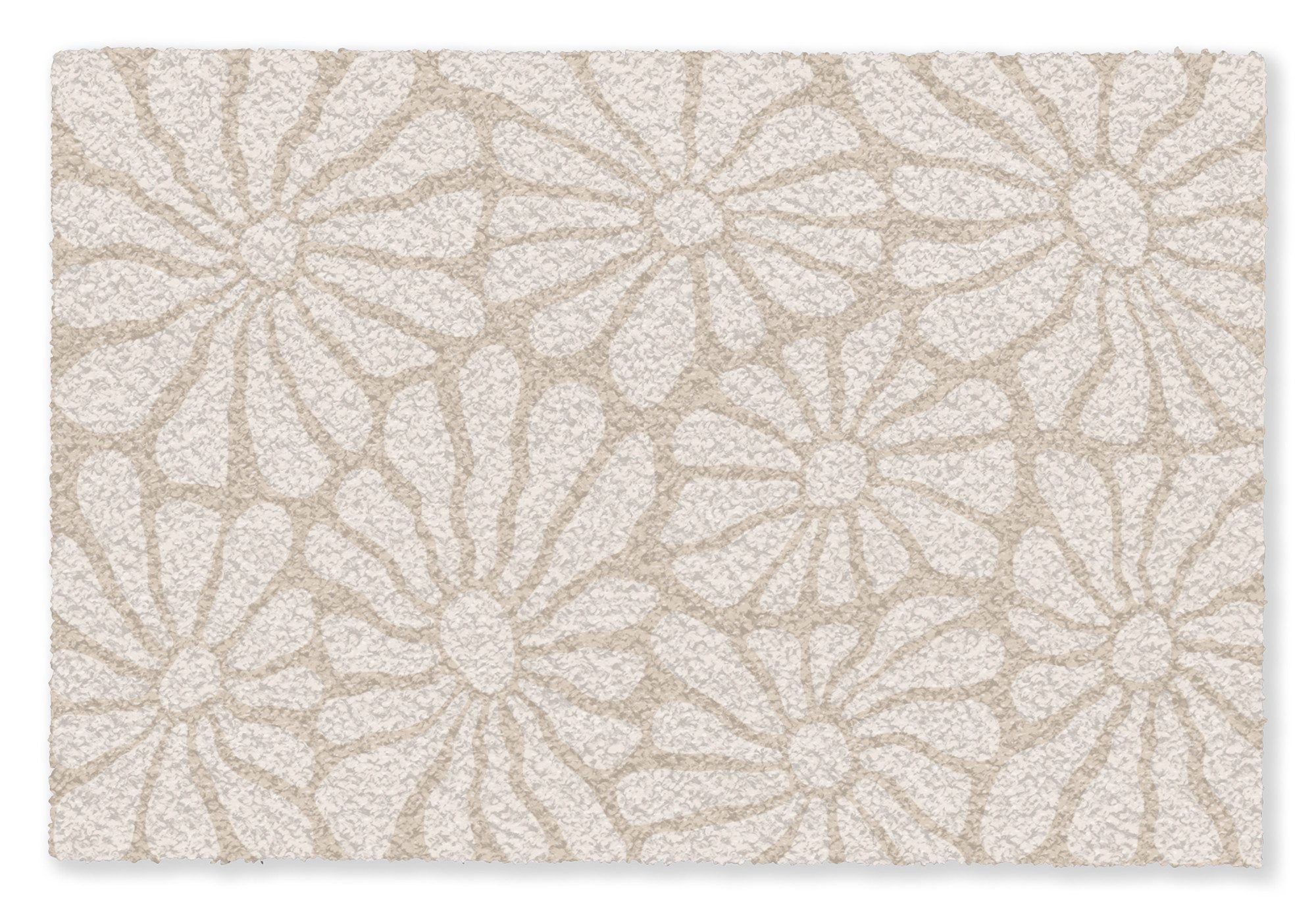 MuchoWow Fußmatte Floral - Druck - Beige - Braun - Minimalistisch, Rechteck günstig online kaufen