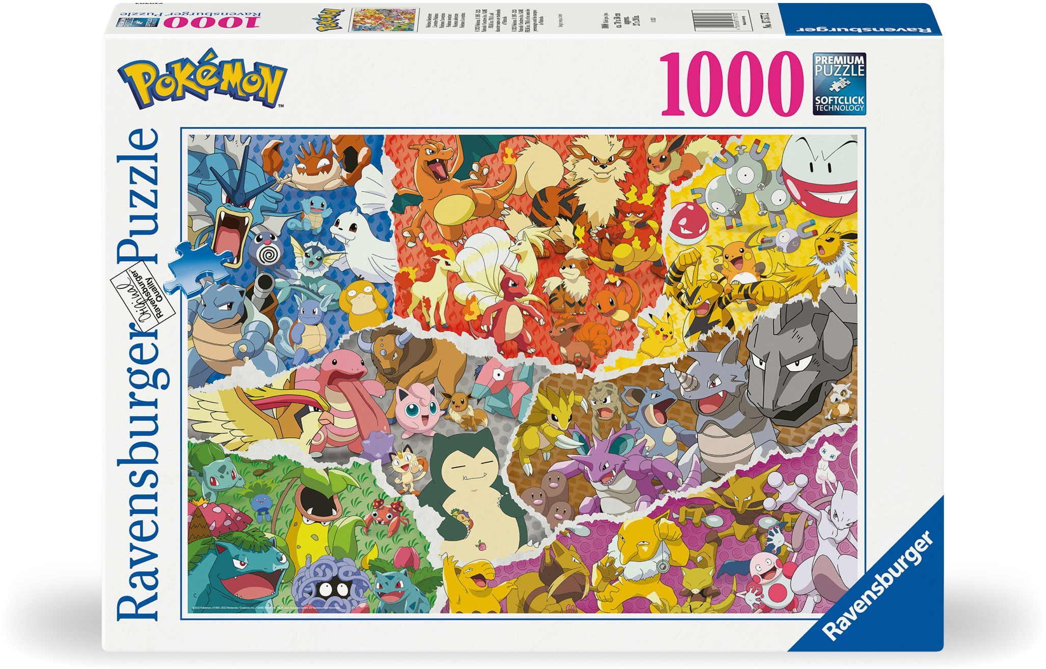 Ravensburger Puzzle 1000 Teile Puzzle Pokémon Abenteuer 17577, 1000 Puzzleteile