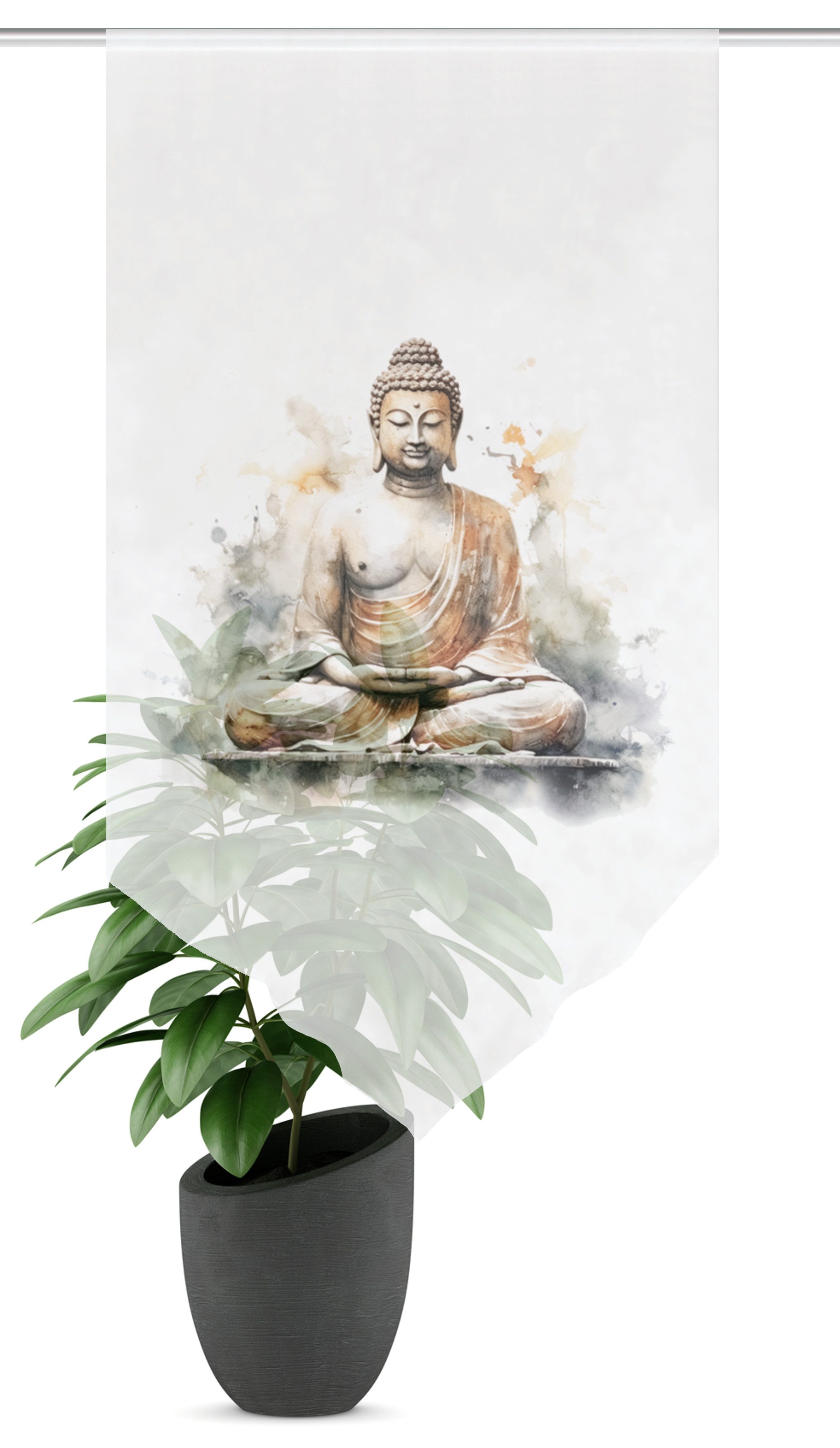HOME WOHNIDEEN Scheibengardine ZAYRA, Stangendurchzug (1 günstig online kaufen