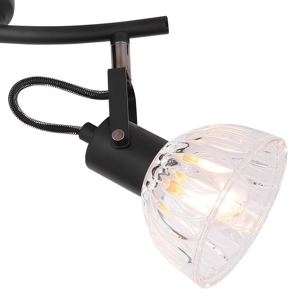 Deckenspot, LED Strahler schwarz Deckenlampe Leuchtmittel nicht 2 Deckenstrahler inklusive, etc-shop schwarz Deckenleuchte