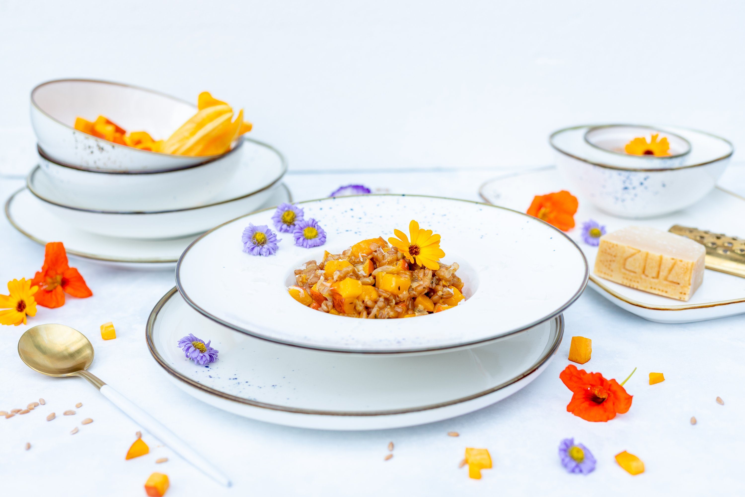 MÄSER Teller-Set Pintar (4-tlg), 4 Personen, Porzellan