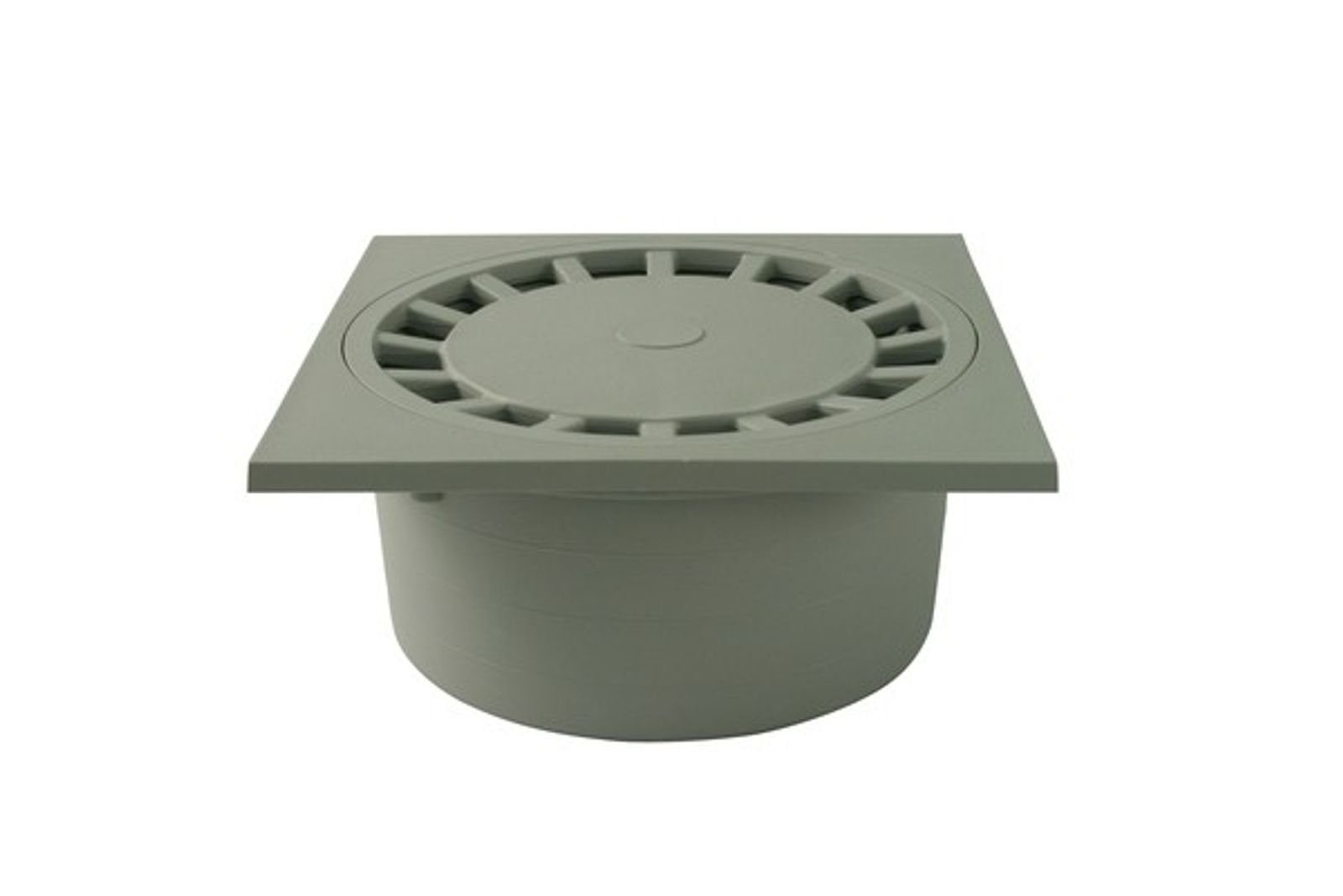 Marley Deutschland GmbH Haus- und Hofablauf DN75 Bodenablauf 200x200mm für Flacheinbau, Einbautiefe 95mm, Art. 067476 inkl. Geruchsverschluss