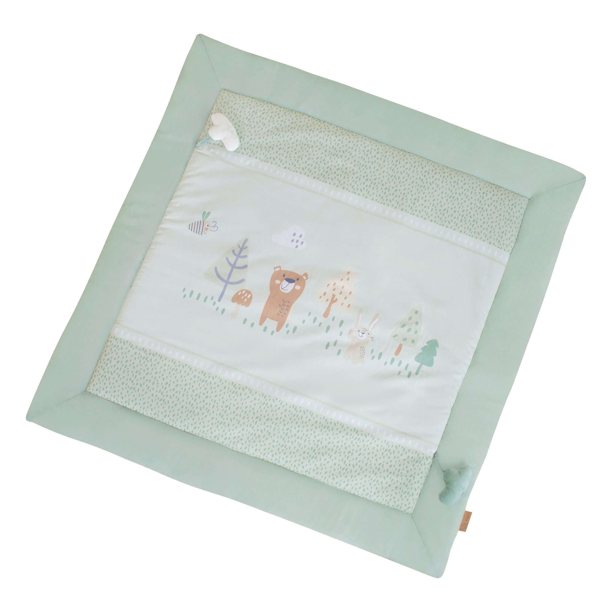 Krabbeldecke Woodland Buddies 100 x 100 cm - Spieldecke aus Baumwolle - Spielmatte