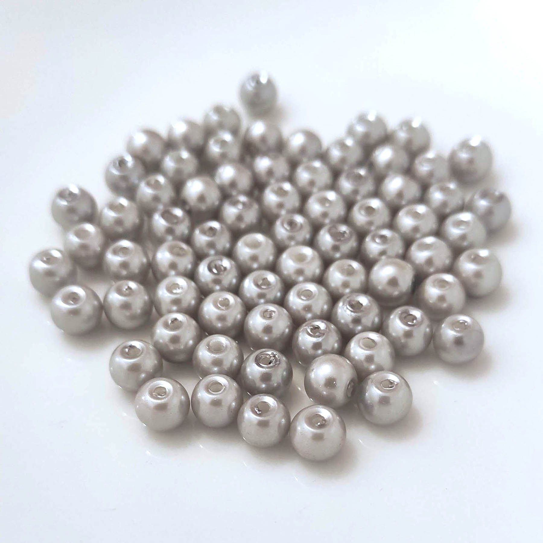 Kopper-24 Ремесленные бусы Glasperlen - Typ 'rund' - 12g - 2 mm - Silber