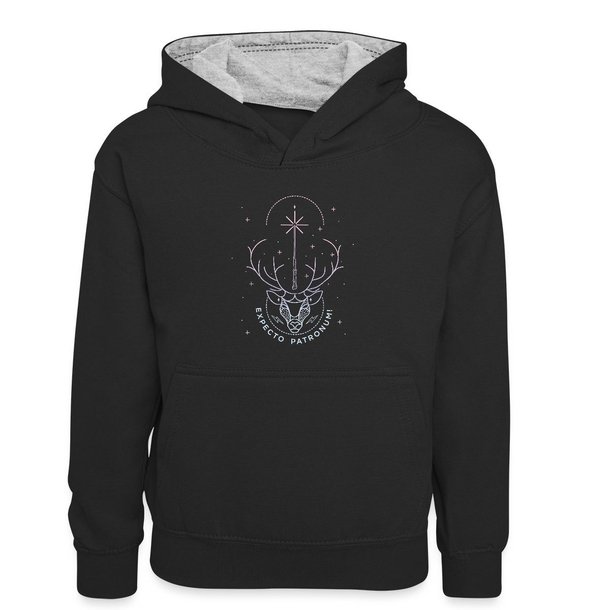 Hoodie Harry Potter Hirsch Expecto Patronum Kinder Kontrast-Hoodie