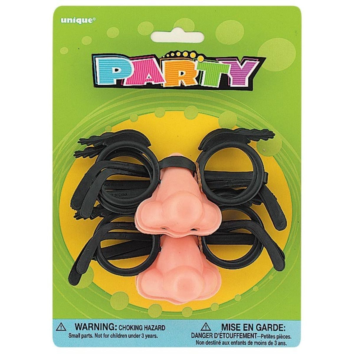 Unique Industries Inc. Verkleidungsmaske Favours Brille&Nase 4Stk.